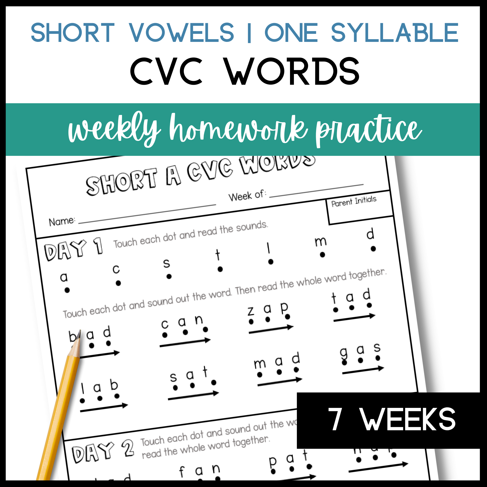 CVC Words Worksheet Decoding CVC Words With Short Vowels CVC Words Worksheet Decoding CVC Words With Short Vowels
