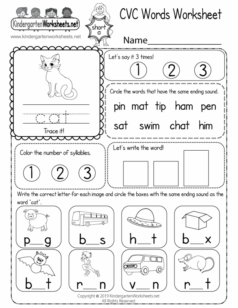 CVC Words Worksheet Free Printable Digital U0026 PDF