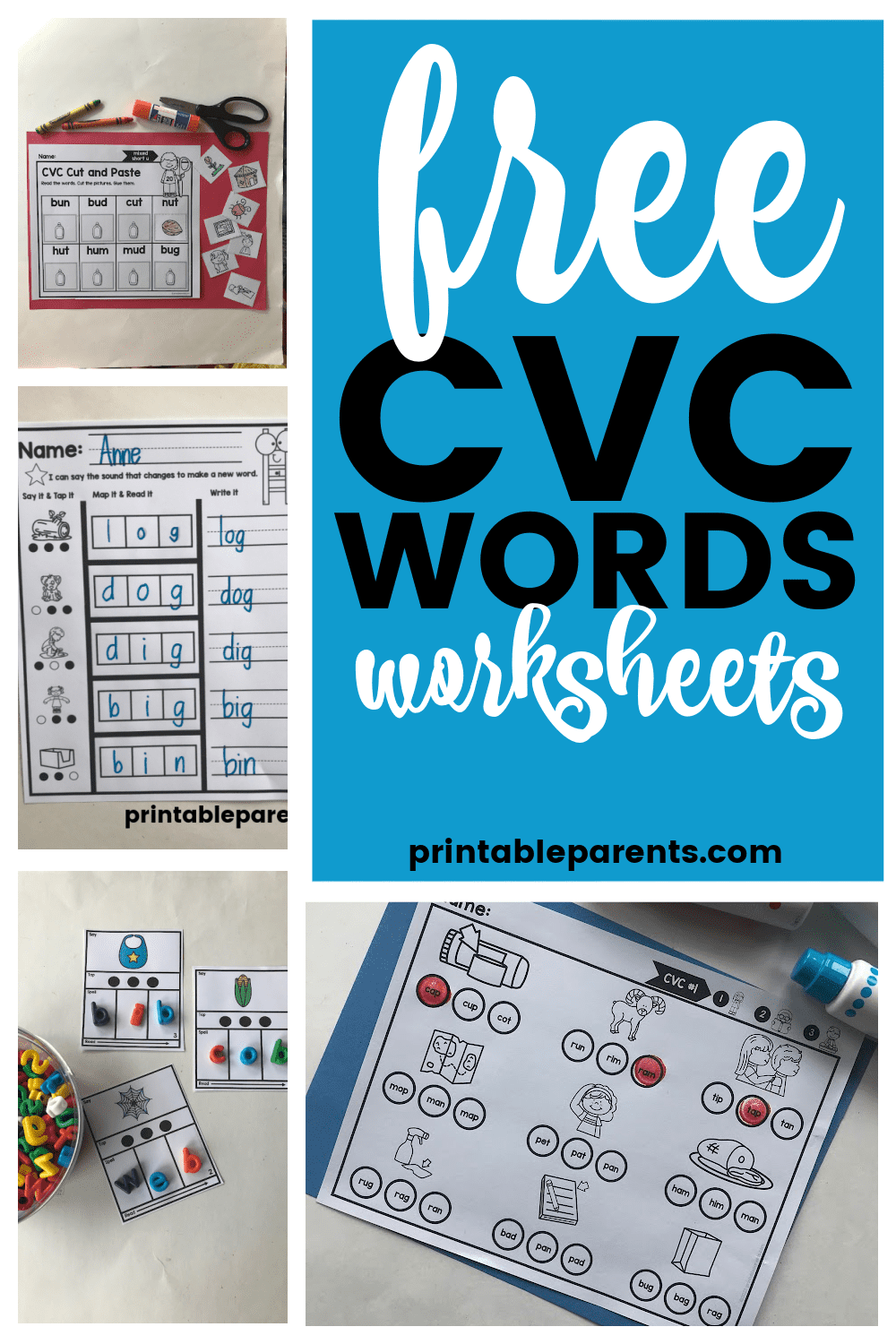CVC Worksheets 7 Free CVC Printables Printable Parents