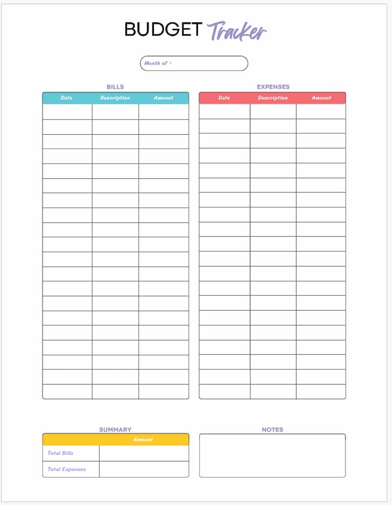 Budget Worksheets Free Printable Budget Worksheets Free Printable