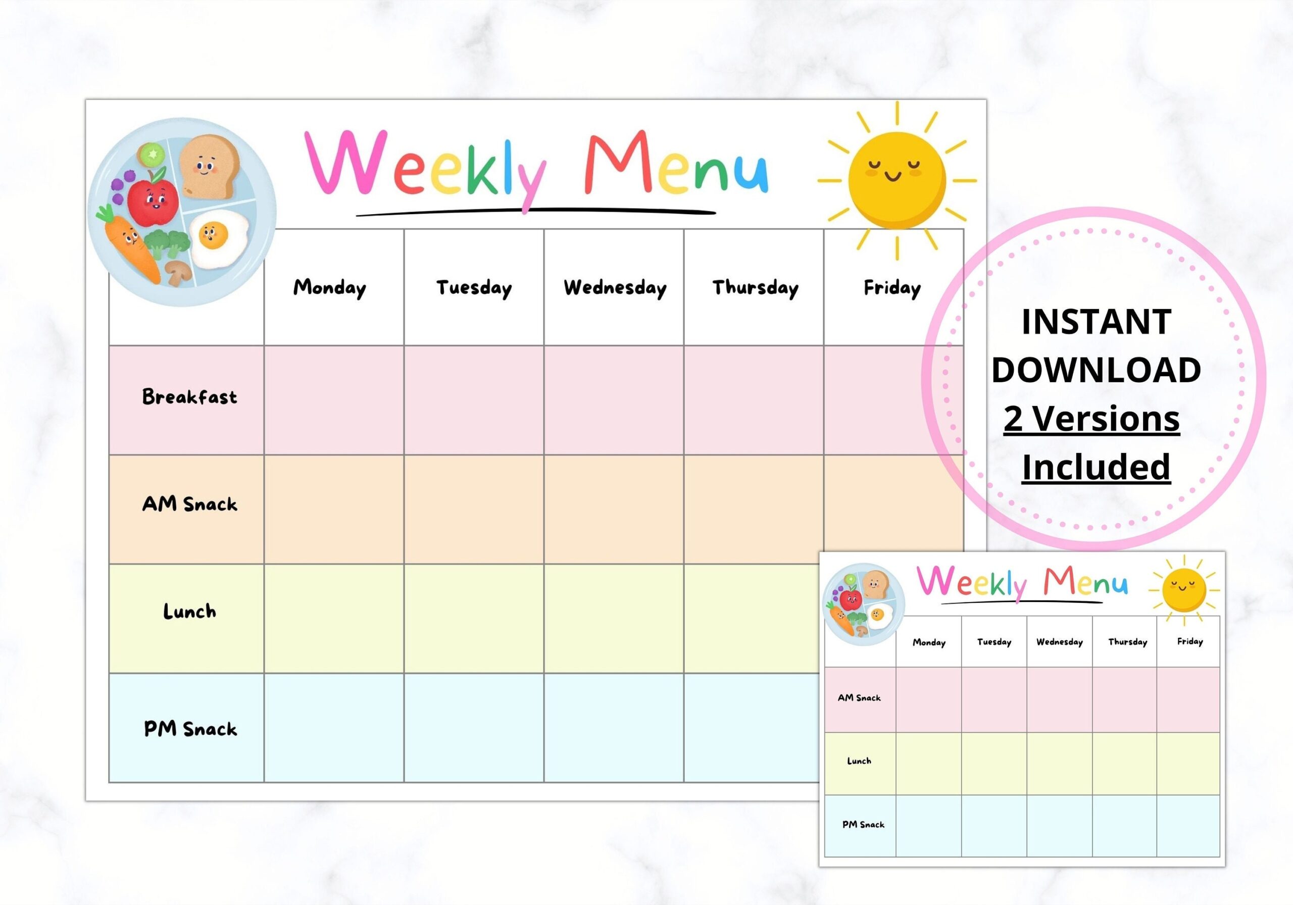 Daycare Weekly Menu Printable Weekly Menu For Daycare Daycare 