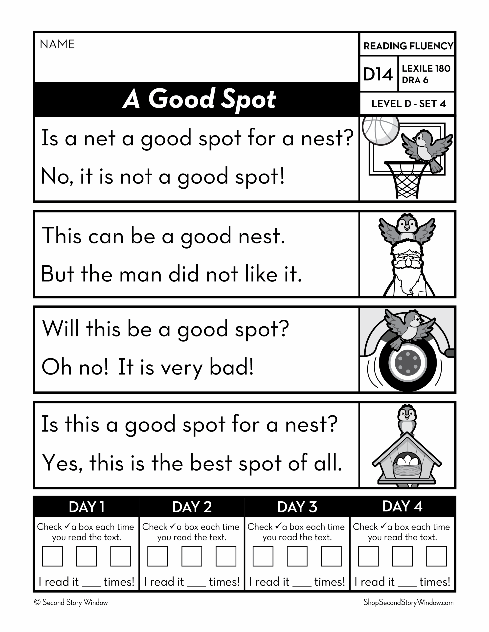 Decodable Passages Reading Fluency And Sight Word Practice Level D Set 4 Second Story Window Decodable Passages Reading Fluency And Sight Word Practice Level D Set 4 Second Story Window