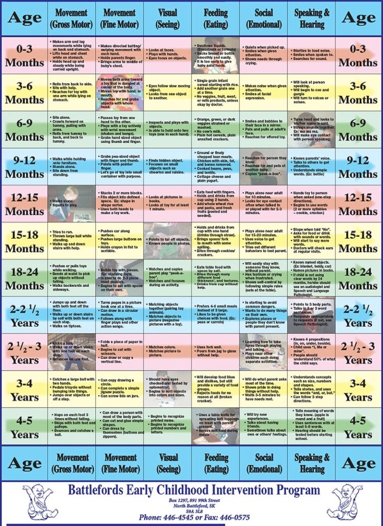 Developmental Milestones Battlefords ECIP North Battleford