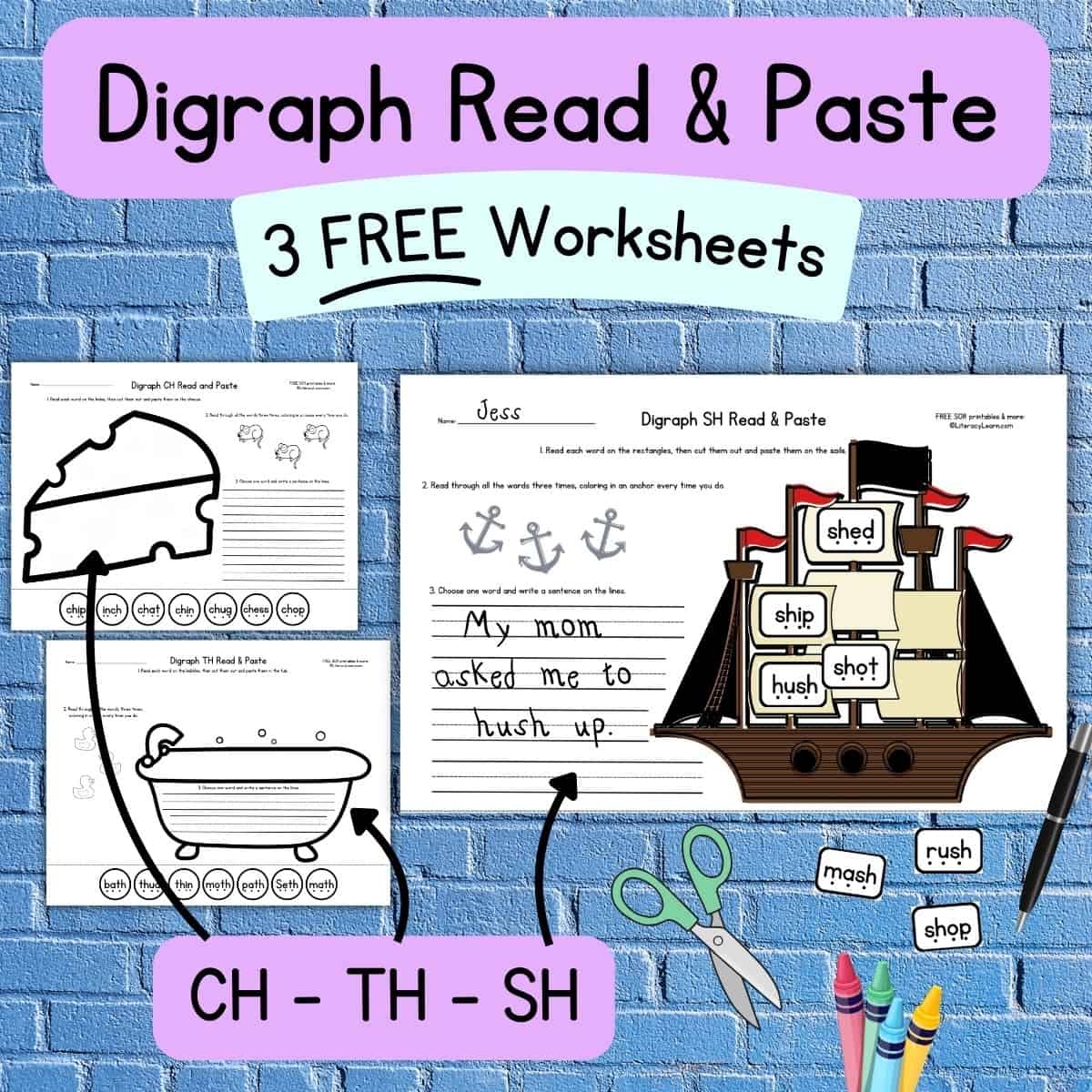 Digraph Reading Worksheets For Kindergarten FREE Printables 