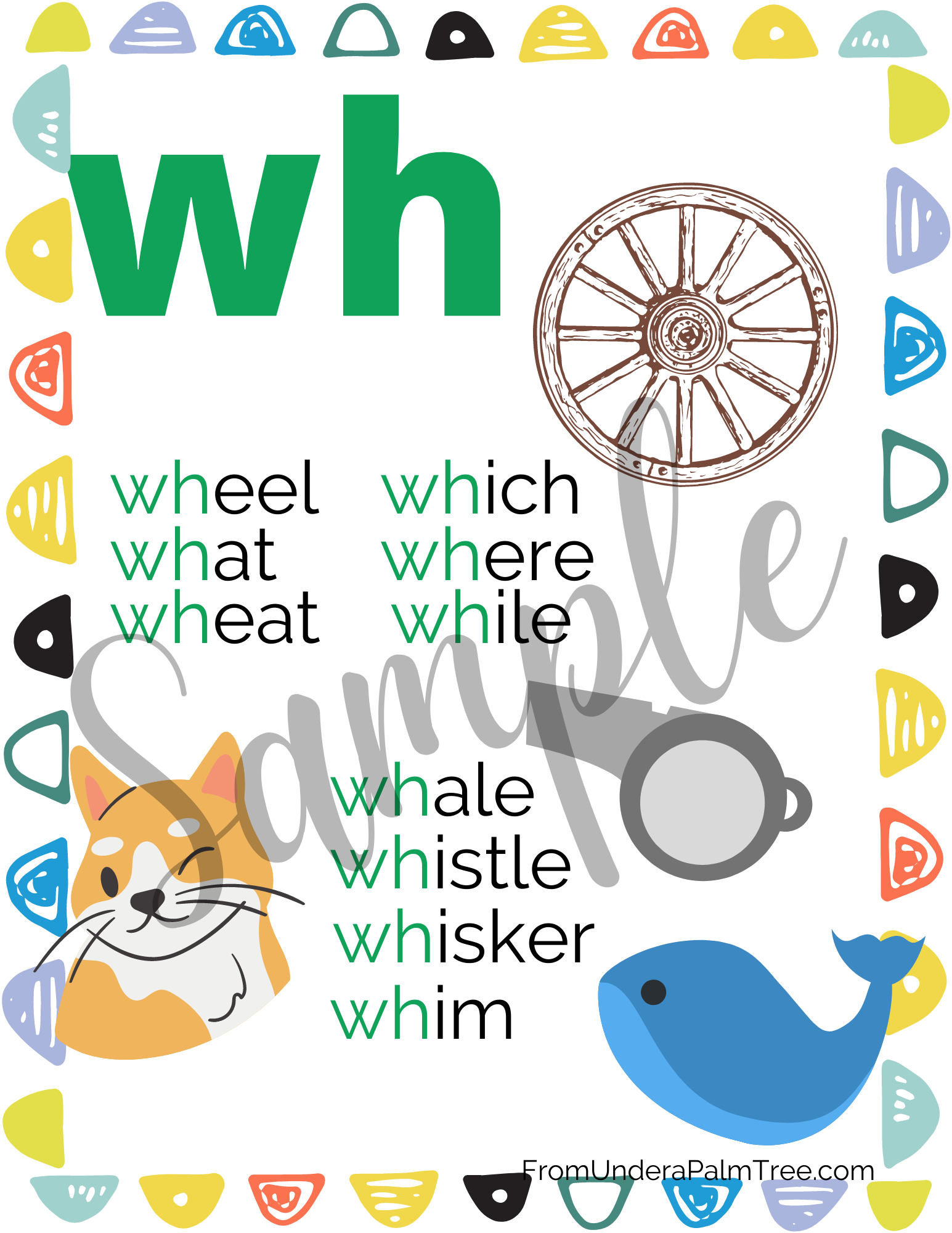 Digraphs WH WR PH Printable Pack U003e From Under A Palm Tree