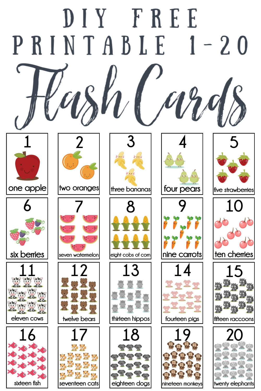 DIY Number Flash Cards FREE Printable Extreme Couponing Mom DIY Number Flash Cards FREE Printable Extreme Couponing Mom
