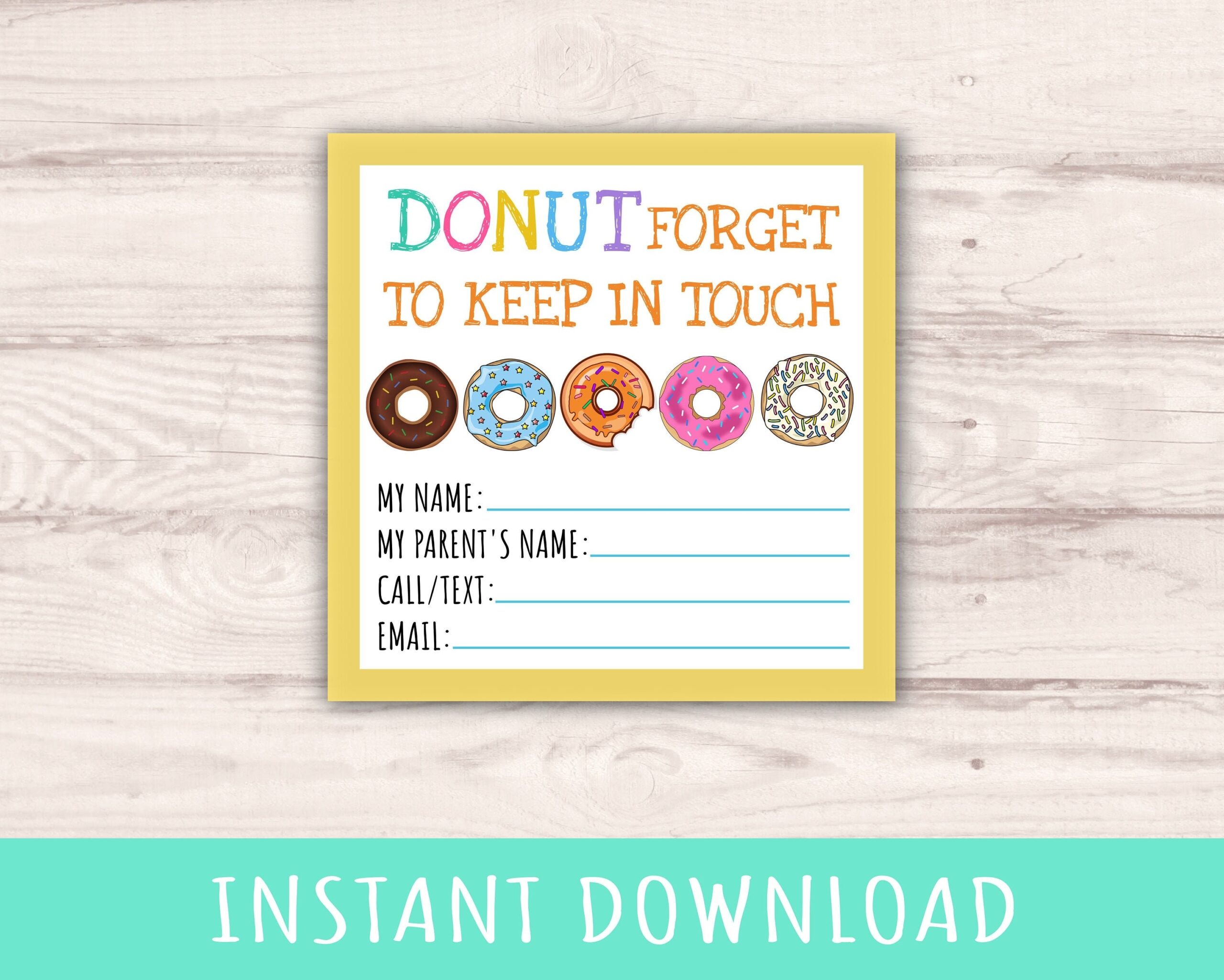 Keep In Touch Printable Cards Preschoolers