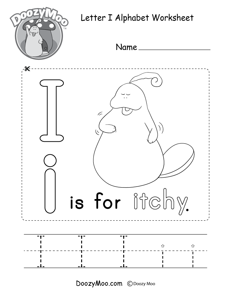 Free Letter I Worksheets For Kindergarten