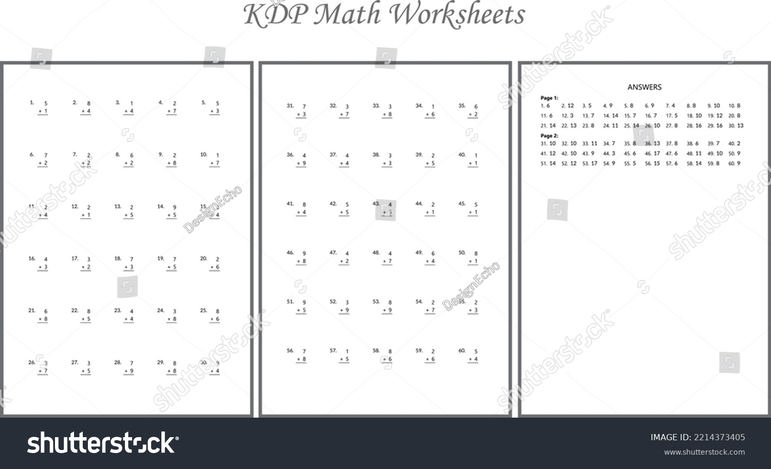 Double Popular Digit Addition Without Regrouping Double