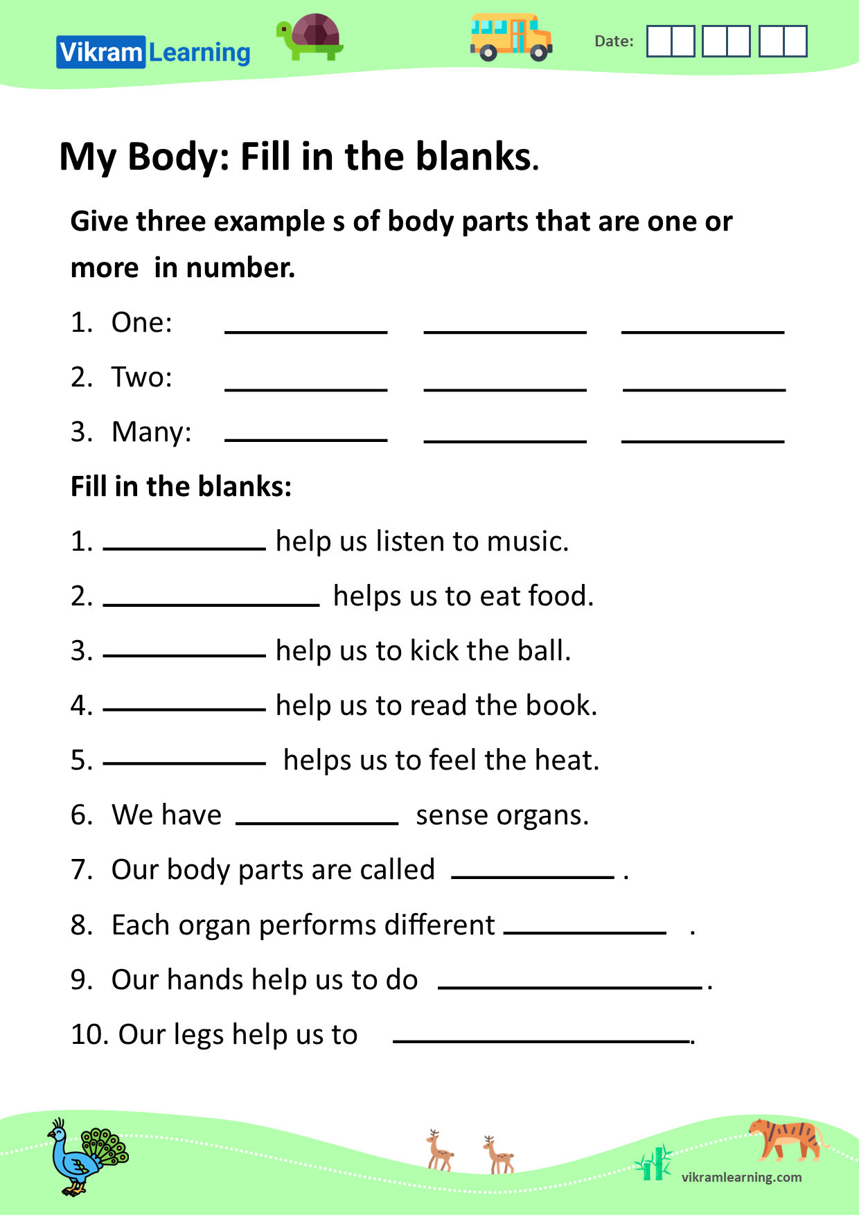 Download My Body Worksheets For Free Vikramlearning Download My Body Worksheets For Free Vikramlearning