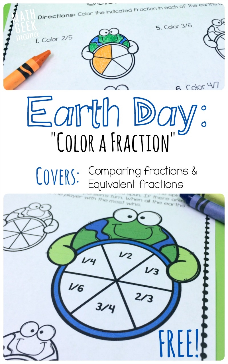 Earth Day Fraction Math Pack Earth Day Fraction Math Pack
