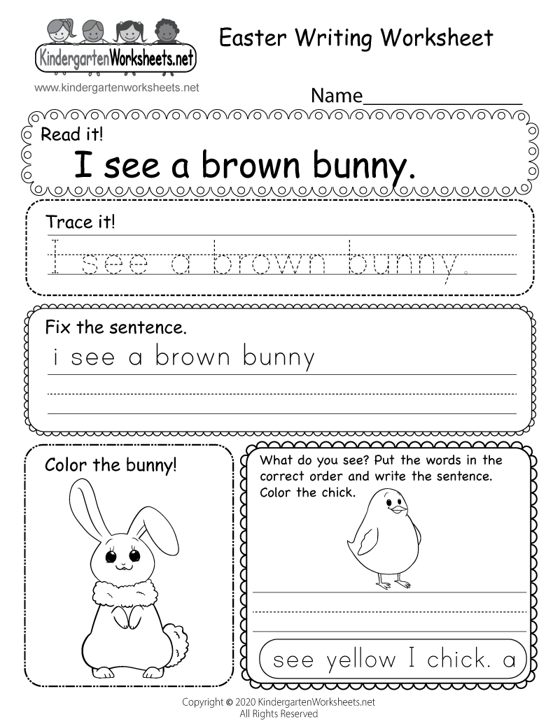 Easter Writing Worksheet Free Printable Digital U0026 PDF