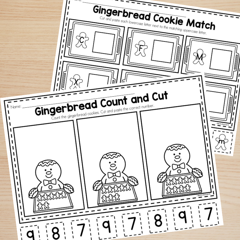 Gingerbread Man Activities For Preschool Printable