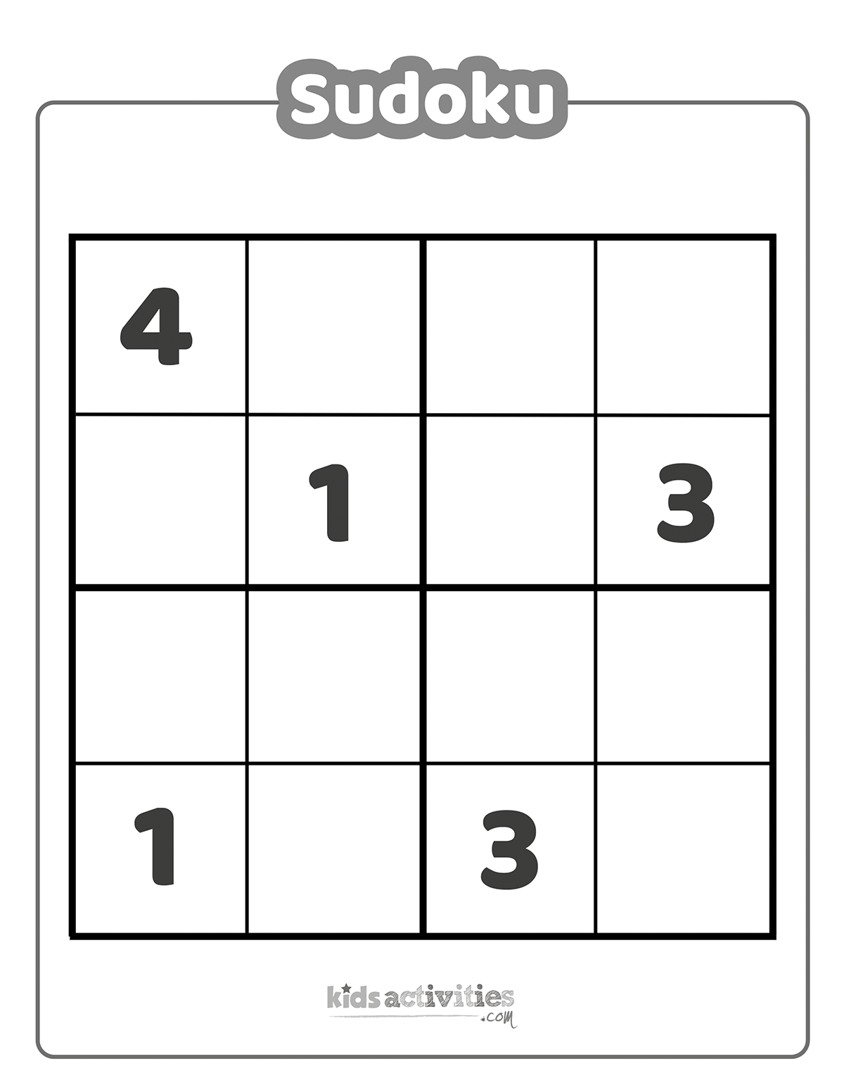 Easy And Hard Sudoku Printables Kids Activities Blog