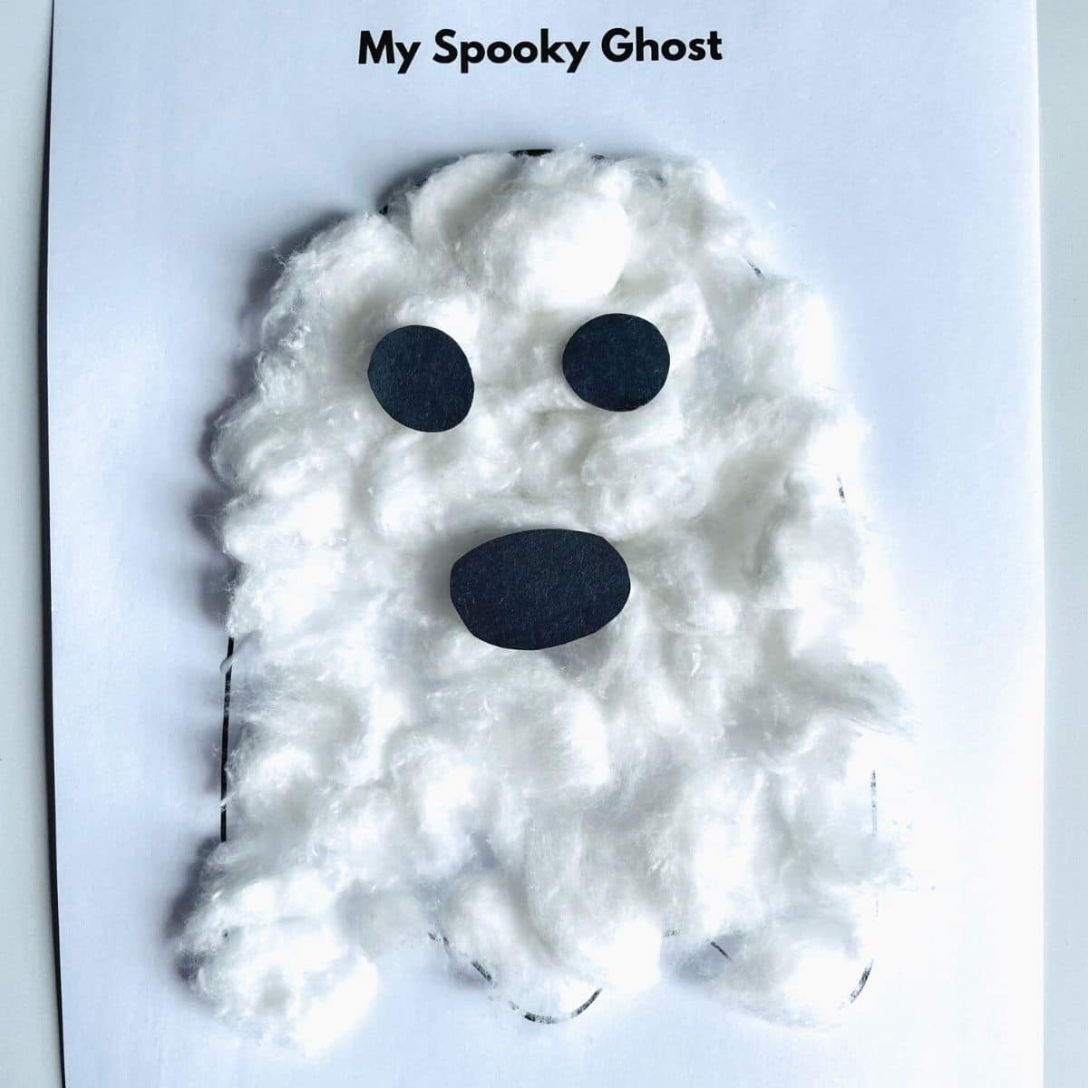 Easy Cotton Ball Ghost Craft For Kids Free Template Simply Full Of Delight