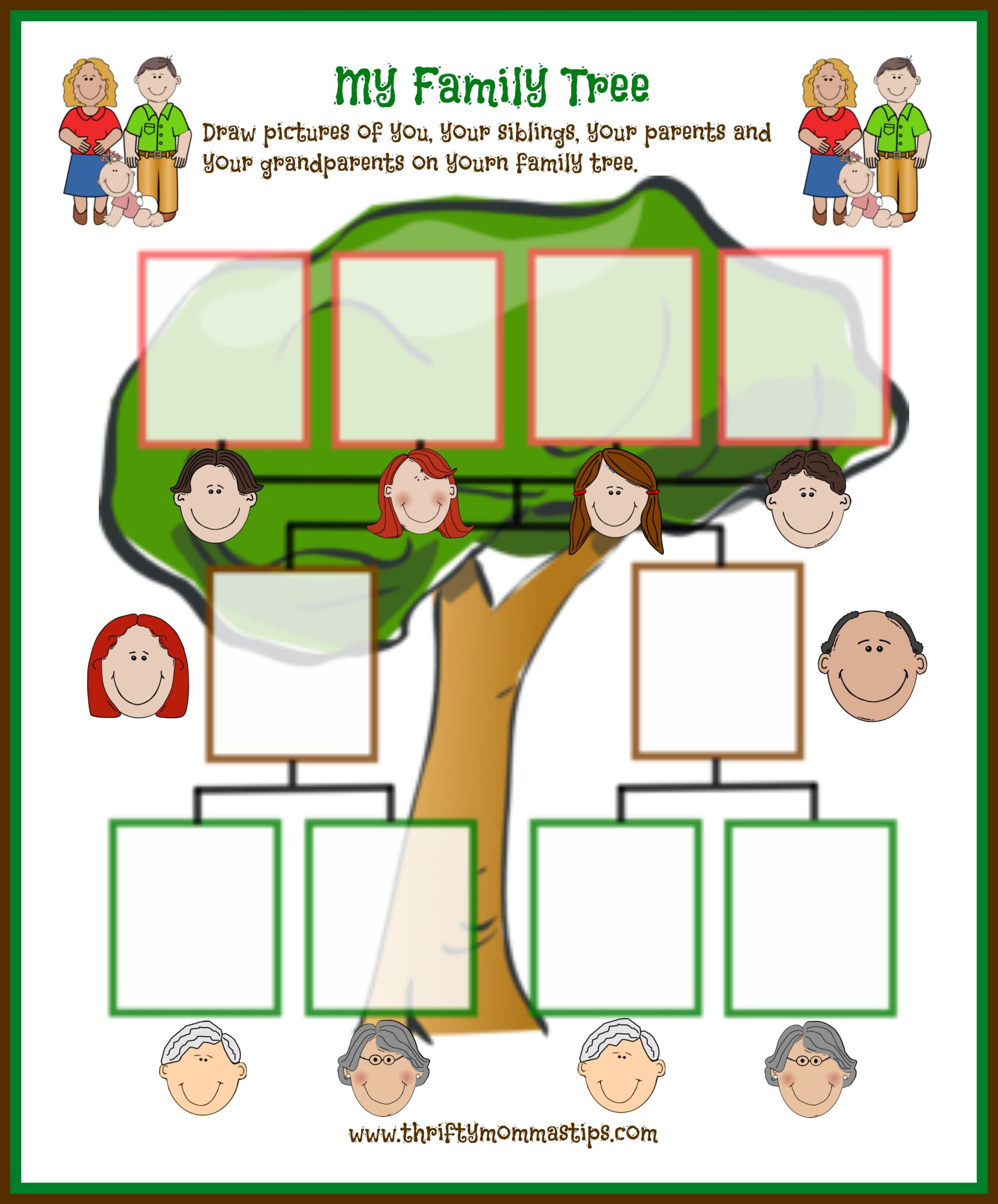 Easy Family Tree Printable For Traditional Families Easy Family Tree Printable For Traditional Families