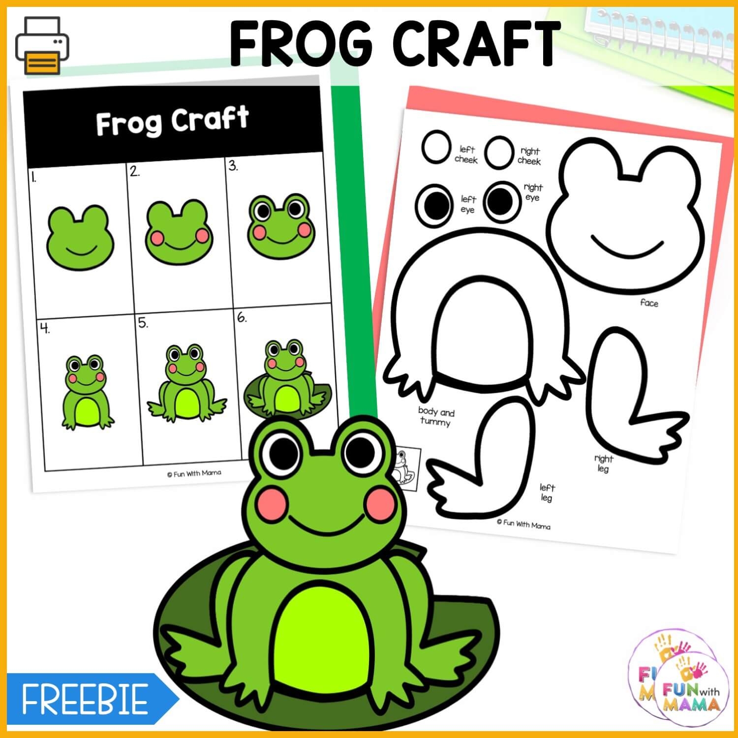 Easy Frog Craft Activity FREE PRINTABLE Easy Frog Craft Activity FREE PRINTABLE