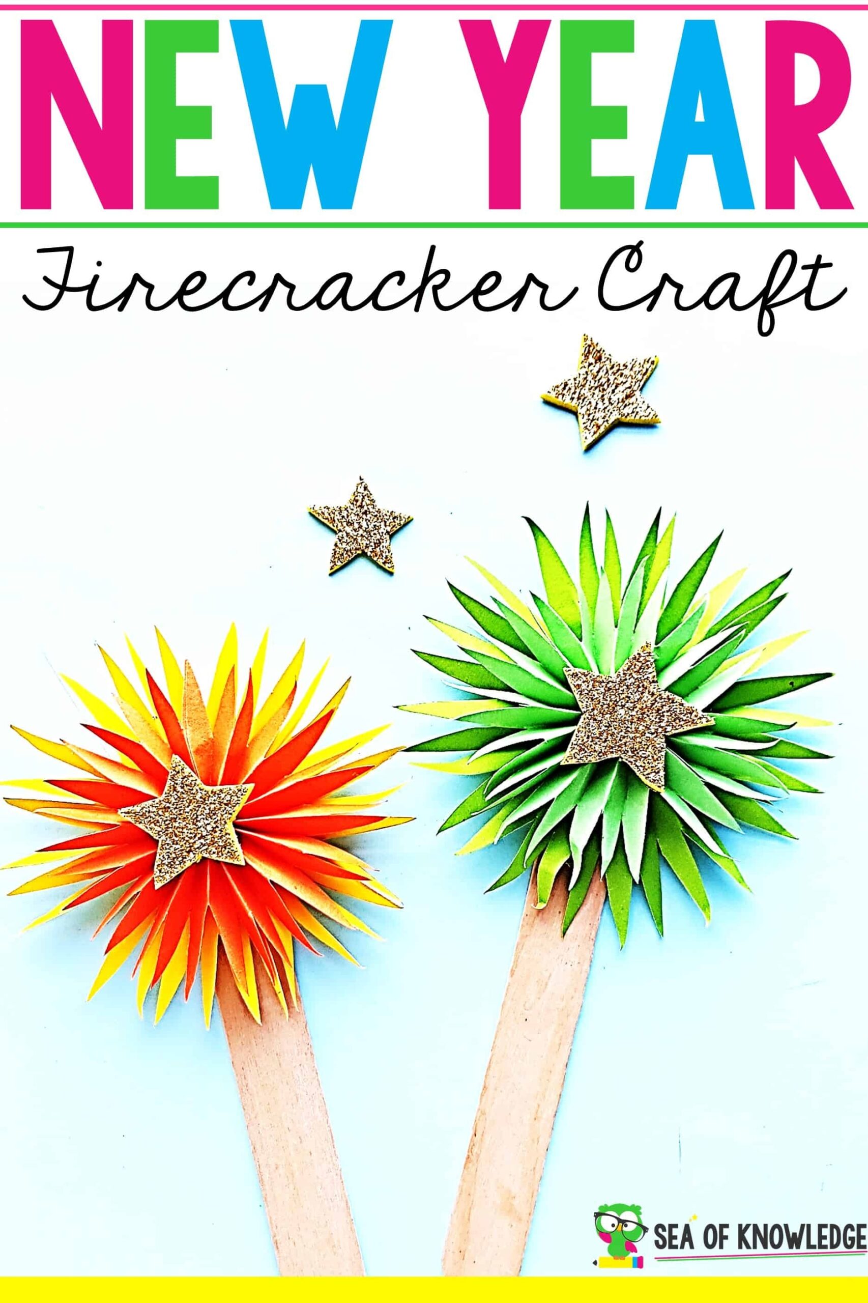 Easy New Year Craft Firecracker For Preschool Easy New Year Craft Firecracker For Preschool