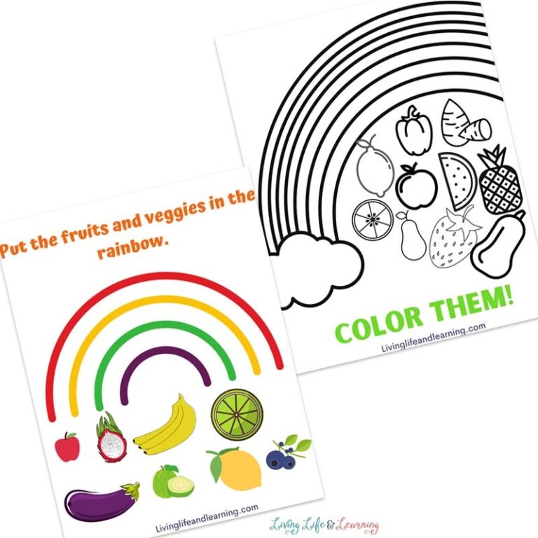 Eat A Rainbow Worksheets