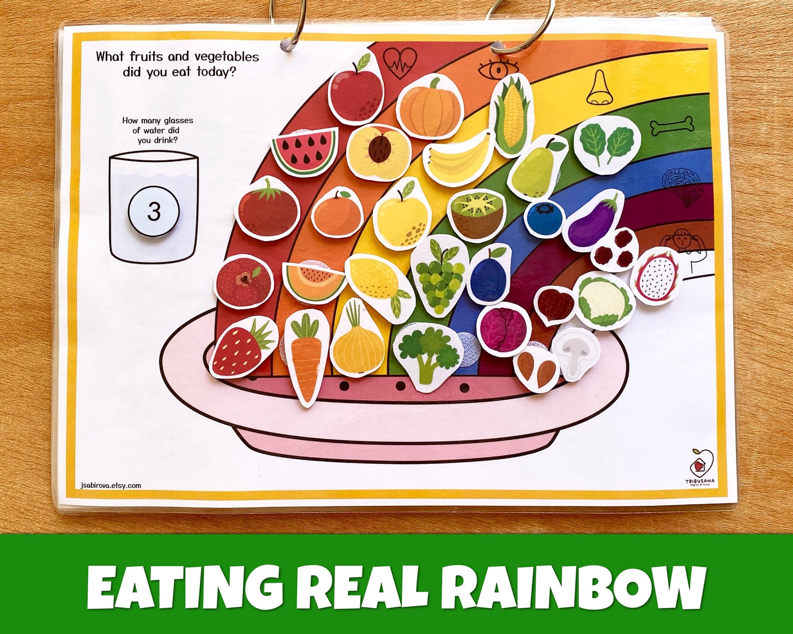 Eating Real Rainbow Worksheet Printable Busy Book Activity Page Eating Real Rainbow Worksheet Printable Busy Book Activity Page