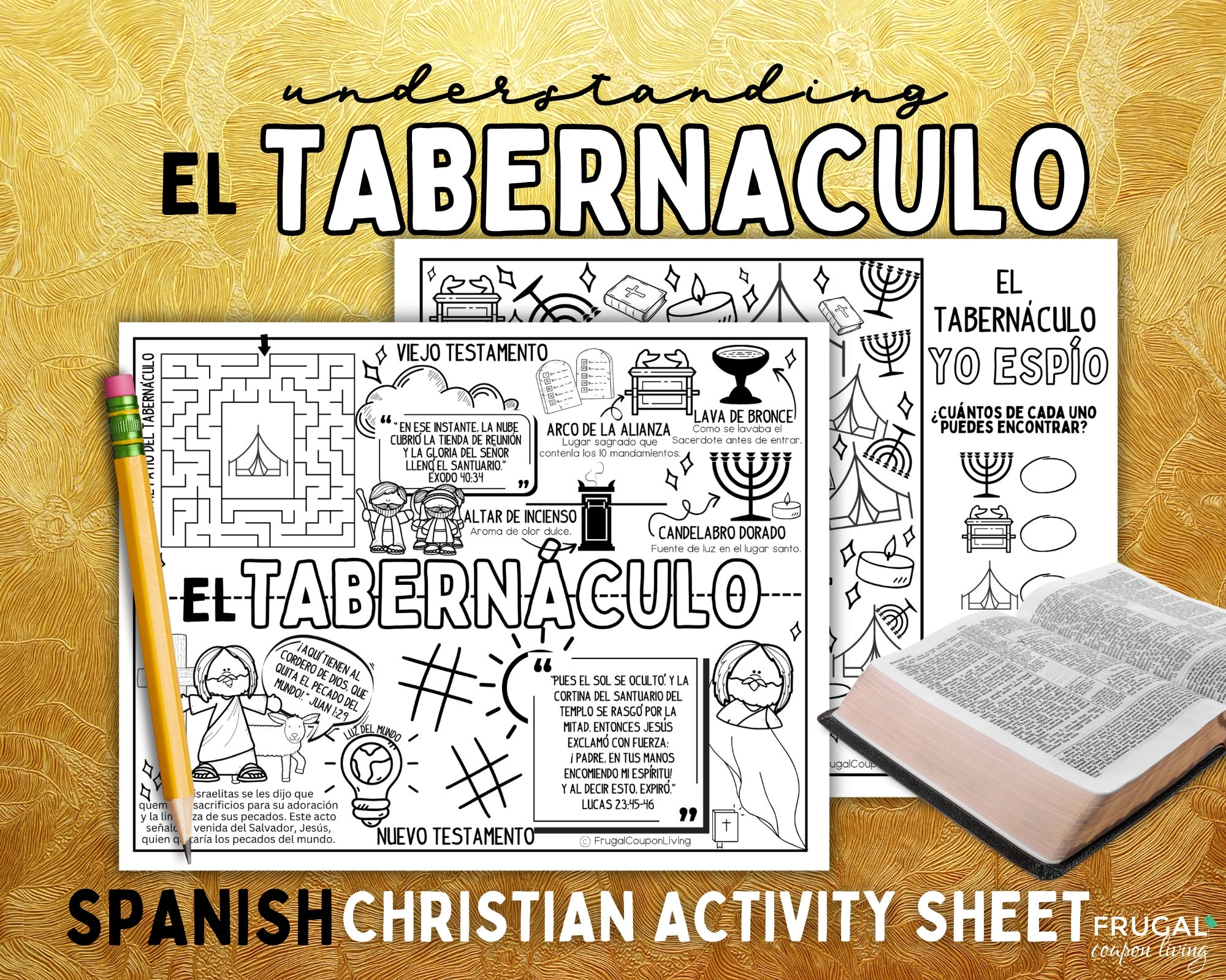 El Tabern culo Spanish Worksheet For Kids The Tabernacle Of Moses PDF Printable Activity Mat U0026 Coloring Page Exodus Sunday School Lesson Etsy