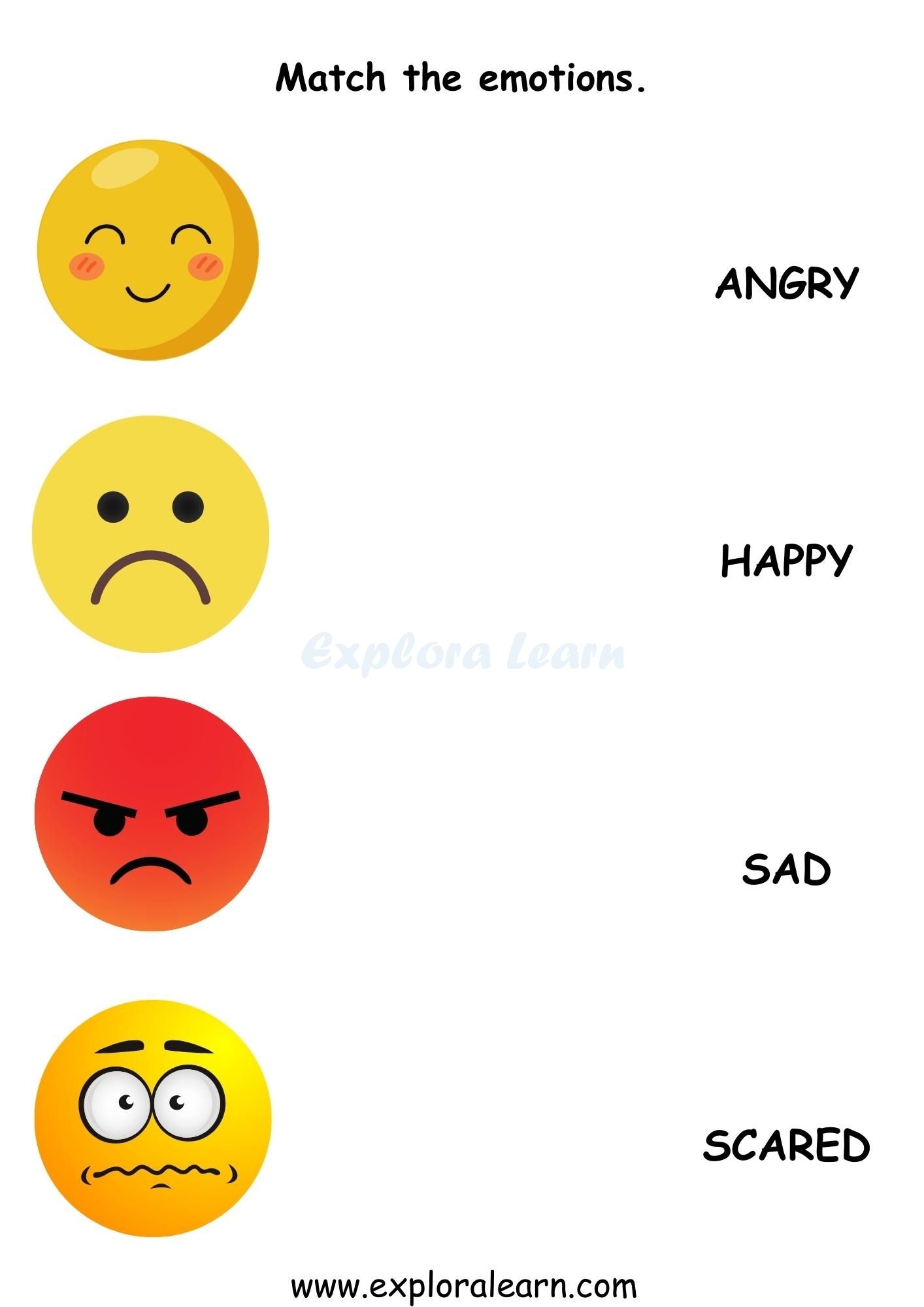 Emotions Worksheets For Preschool And Kindergarten 2 To 6 Years Kids
