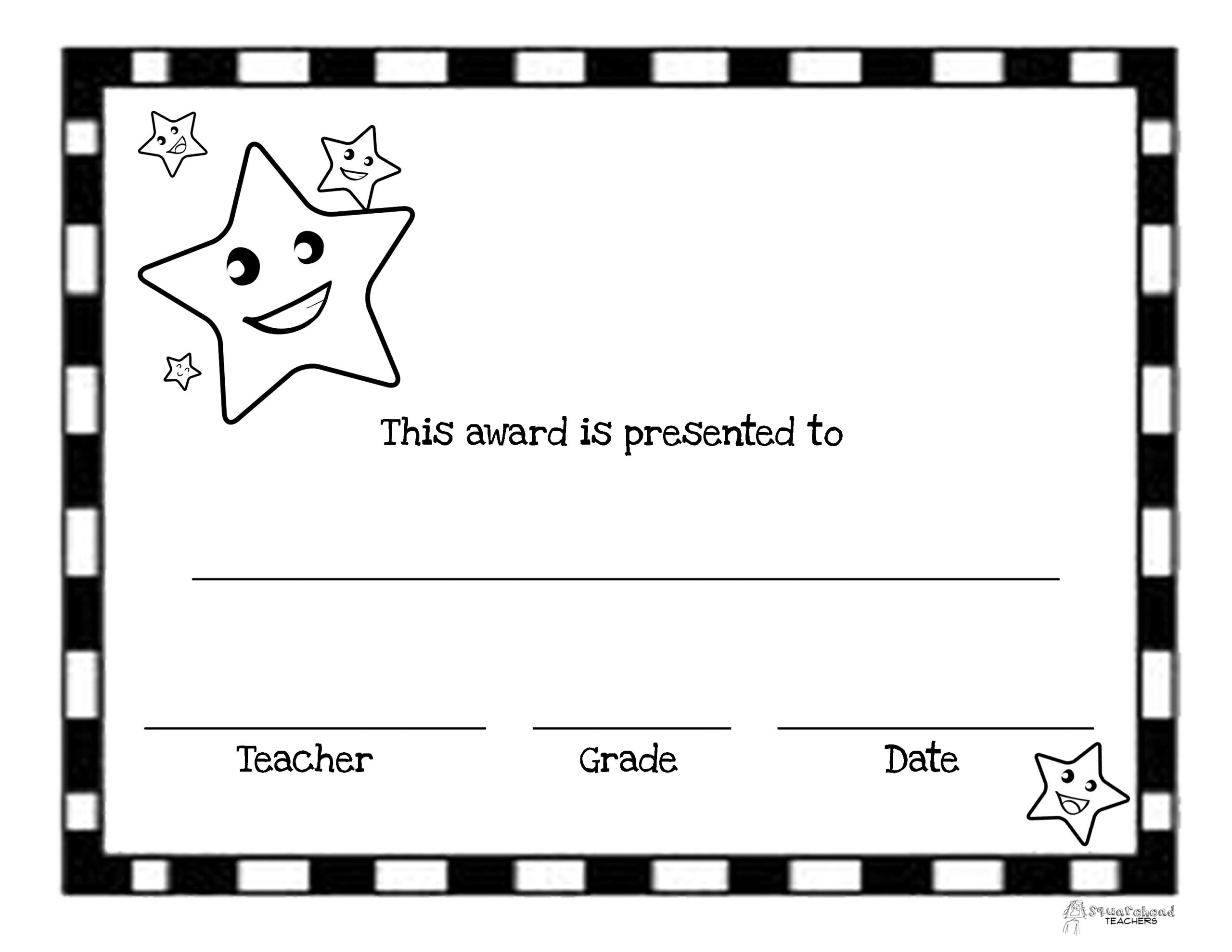End Of The Year Awards 44 Printable Certificates Squarehead 