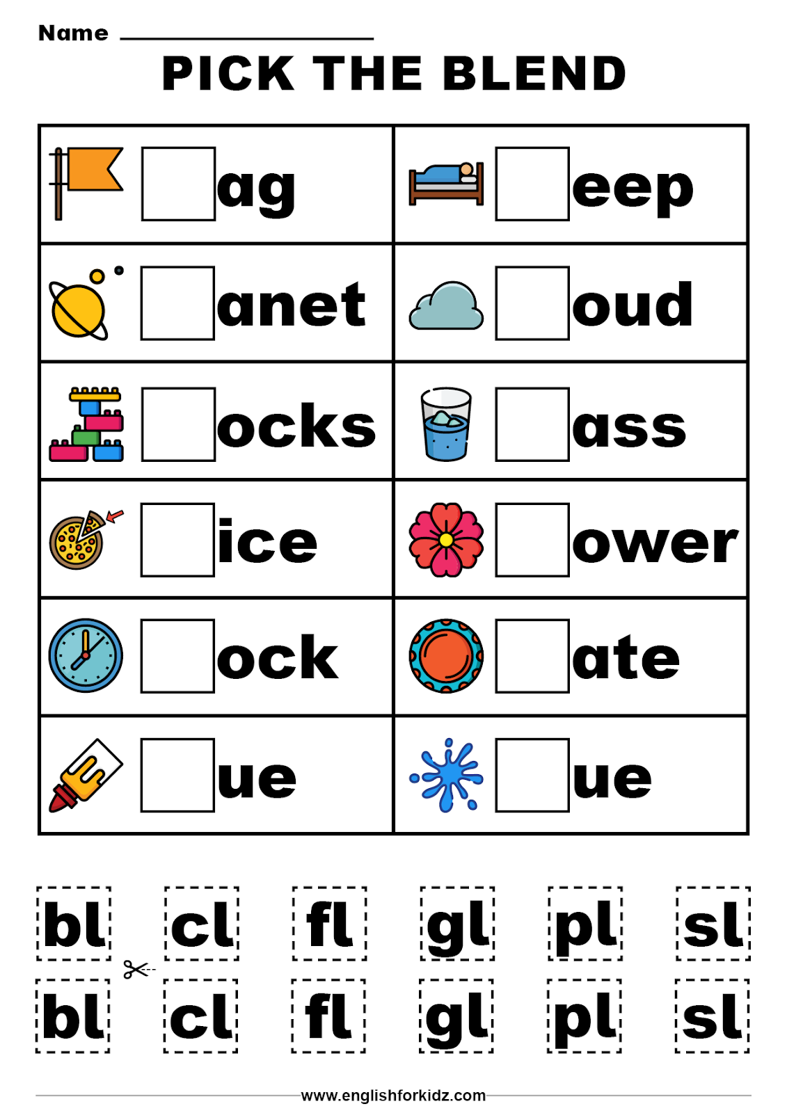 English For Kids Step By Step Beginning Consonant Blends And Digraphs Worksheets English For Kids Step By Step Beginning Consonant Blends And Digraphs Worksheets