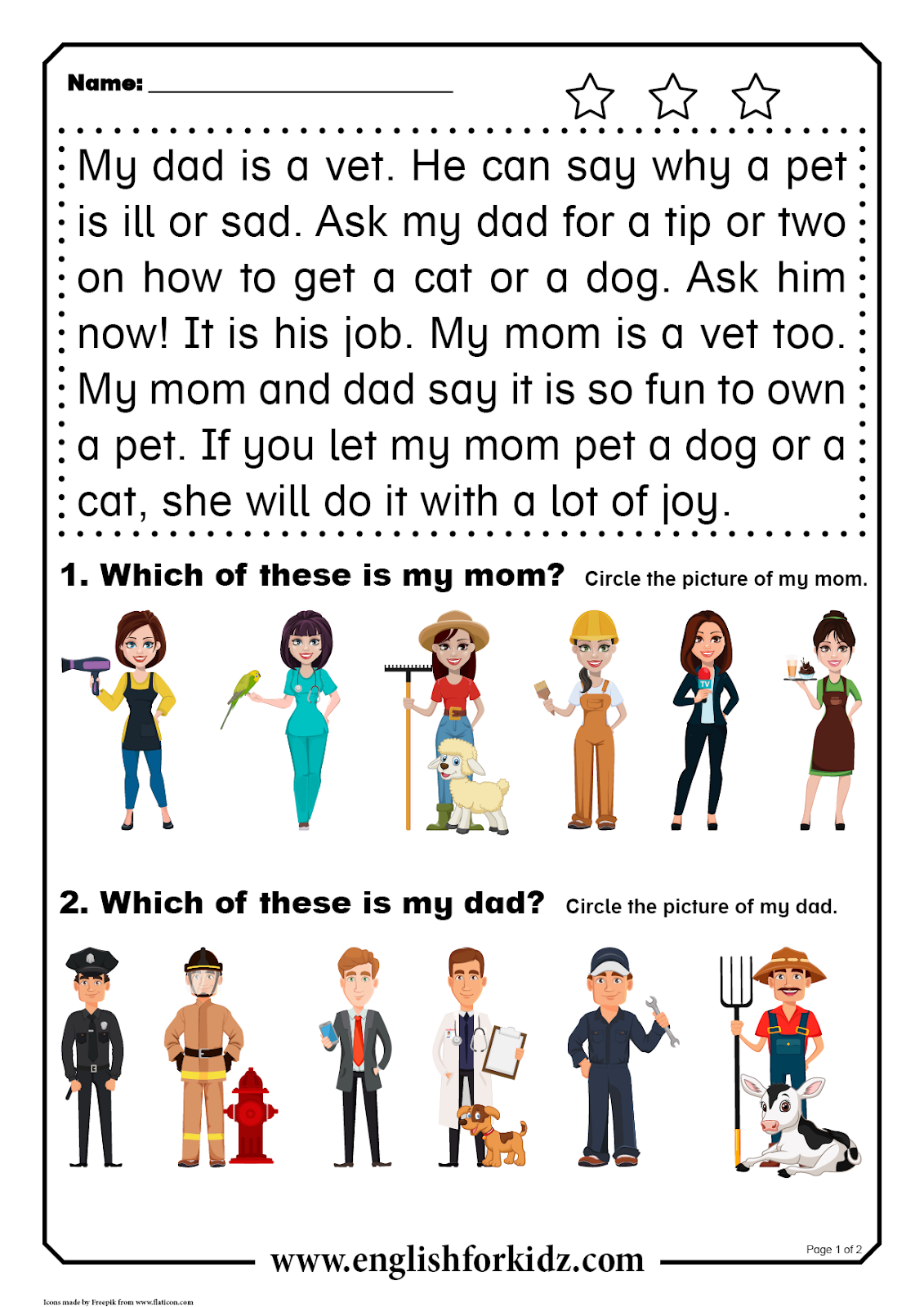 Ell Reading Comprehension Worksheets