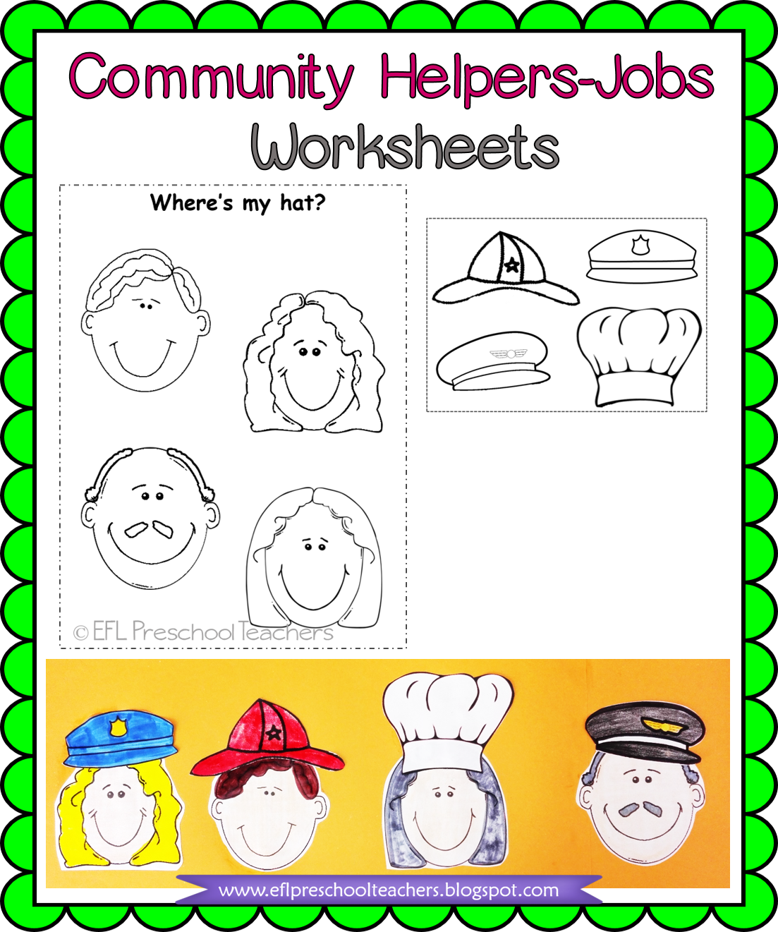 ESL EFL Preschool Teachers ESL Community Helpers Worksheets last Part Of The Resource ESL EFL Preschool Teachers ESL Community Helpers Worksheets last Part Of The Resource