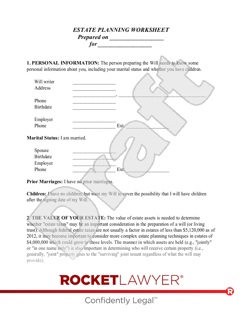 Estate Planning Template Pre built Template AirSlate SignNow Estate Planning Template Pre built Template AirSlate SignNow