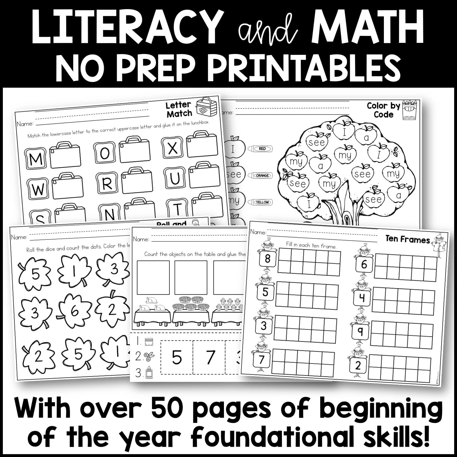 Eureka Math Kindergarten Worksheets