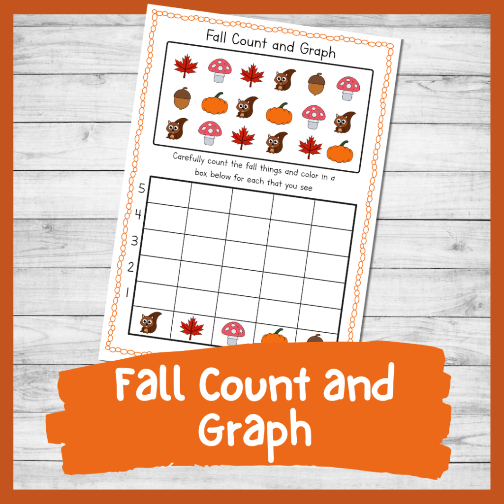 Fall Count And Graph Worksheet Printable Kindergarten Math Activity Nurtured Neurons Fall Count And Graph Worksheet Printable Kindergarten Math Activity Nurtured Neurons