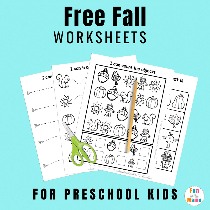 Fall Printable Worksheets For Preschoolers