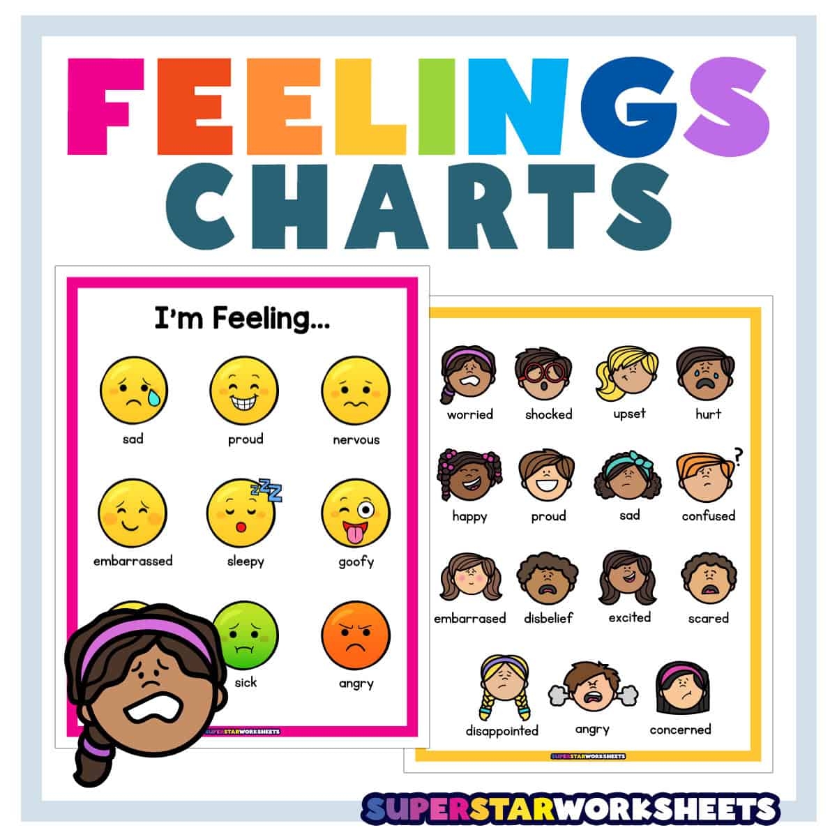 Feelings Chart Superstar Worksheets