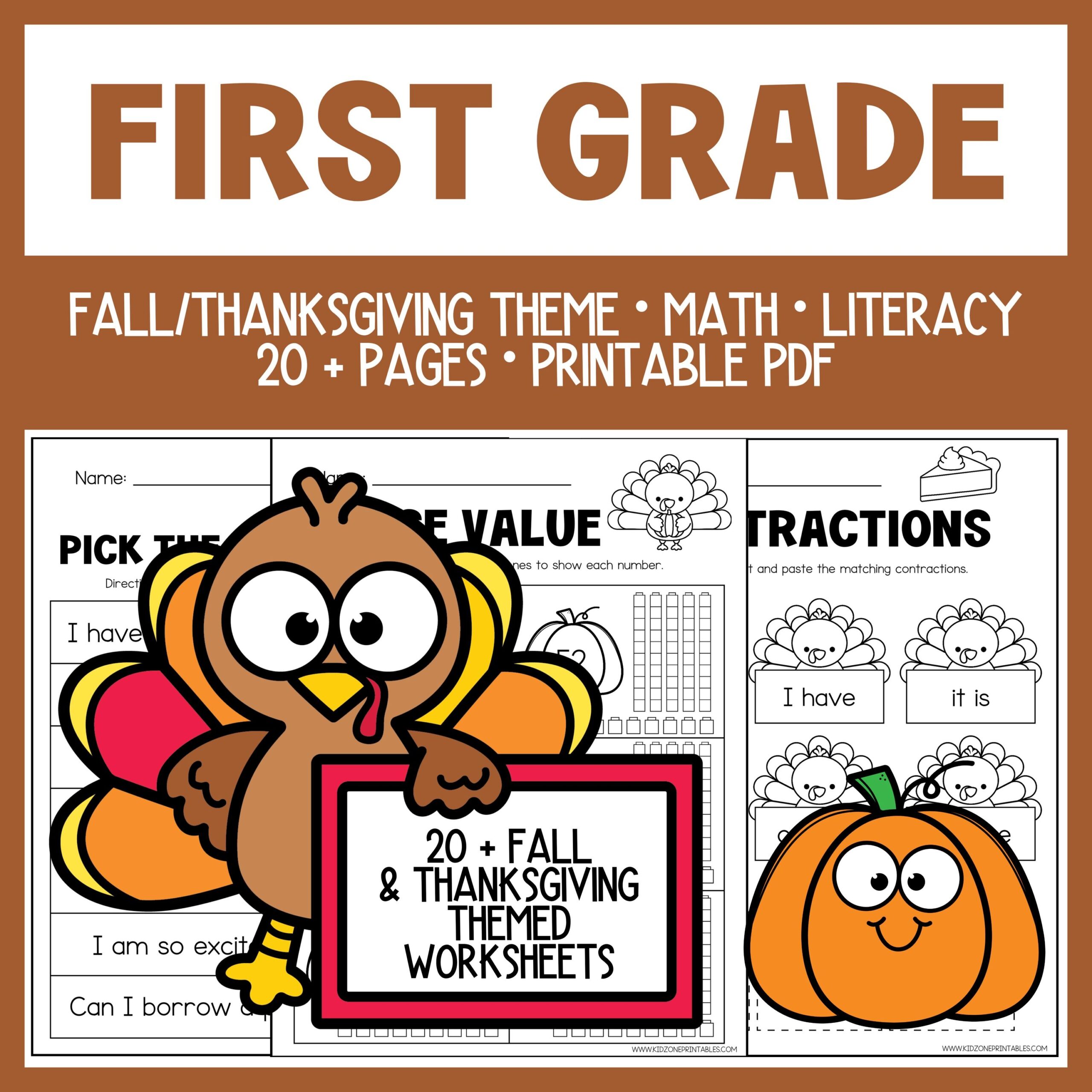 1st Grade Thanksgiving Worksheets Free Printable