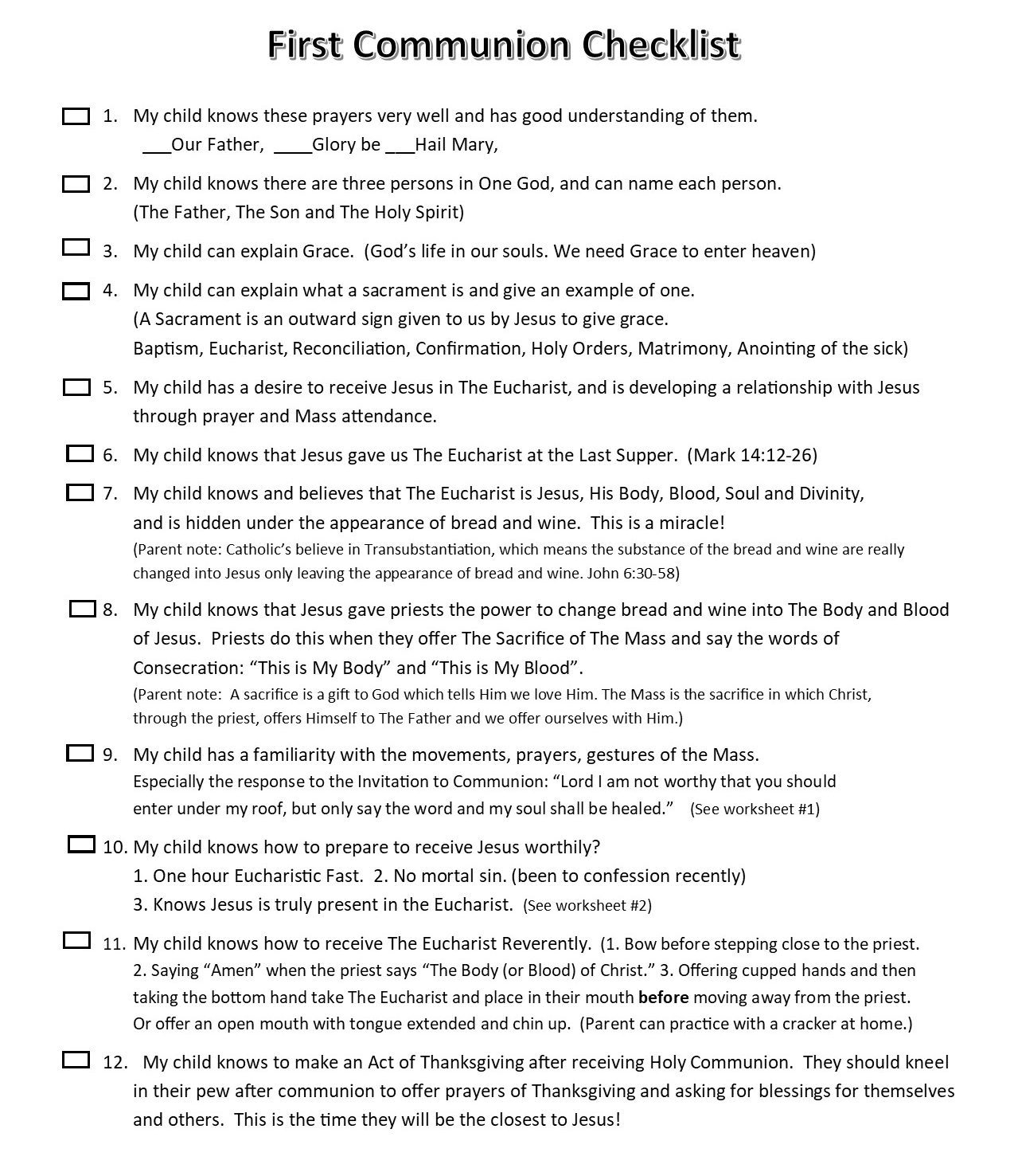 First Holy Communion Preparation St Bartholomew St Joseph First Holy Communion Preparation St Bartholomew St Joseph