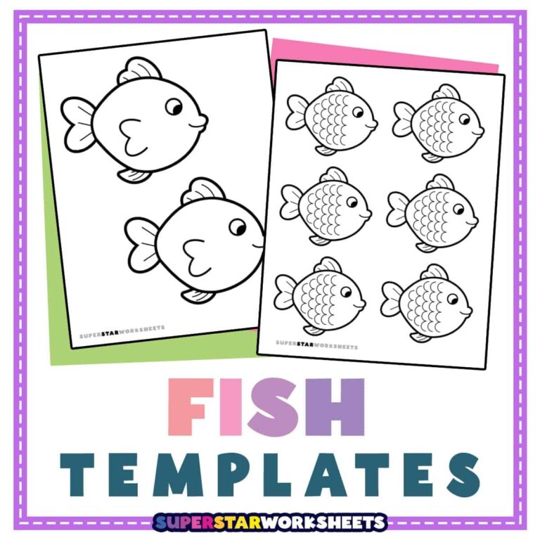 Fish Template Superstar Worksheets