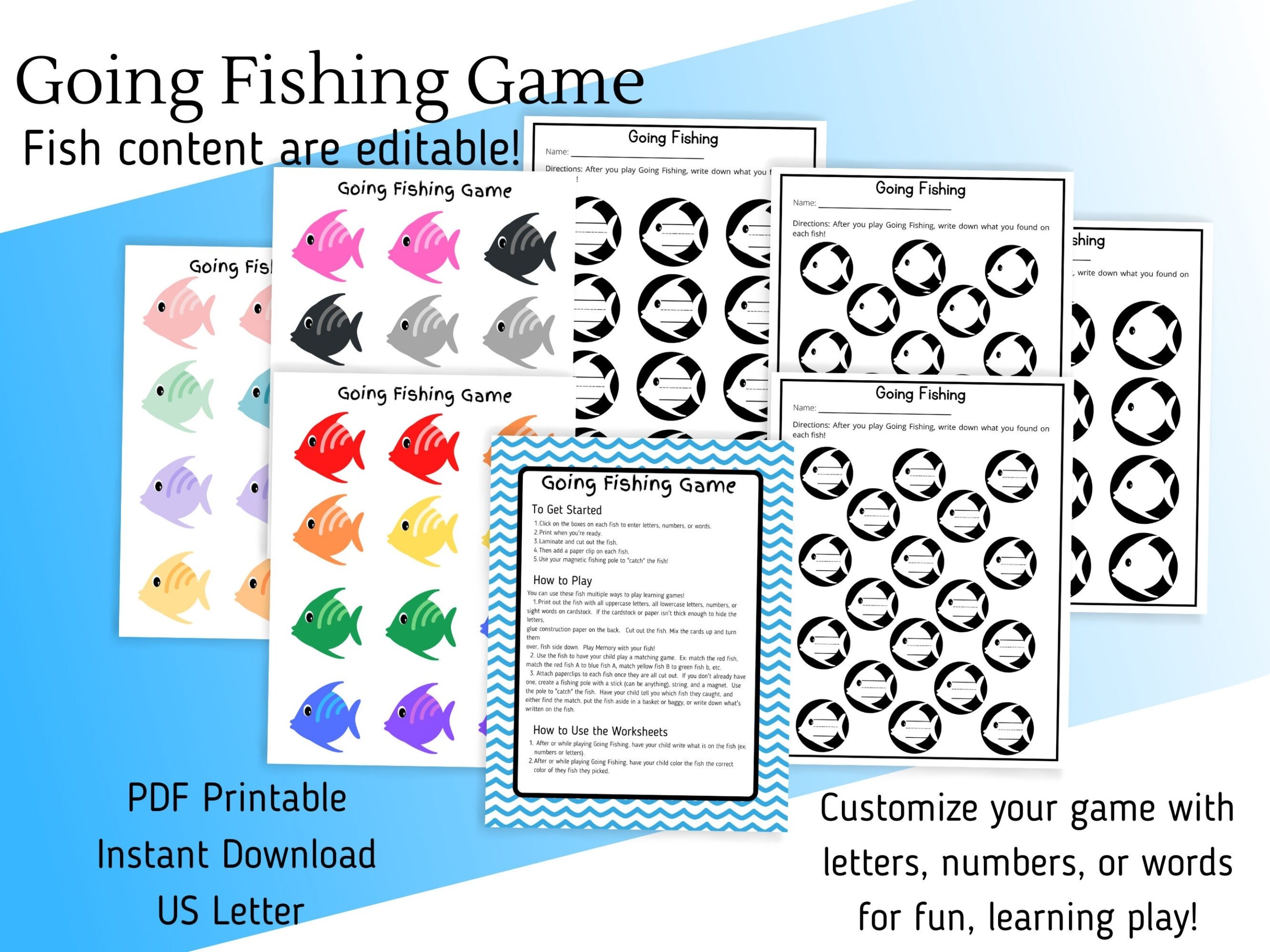Fishing Game For Kids Editable Printable Magnetic Fishing Game Worksheets Library Fishing Game For Kids Editable Printable Magnetic Fishing Game Worksheets Library