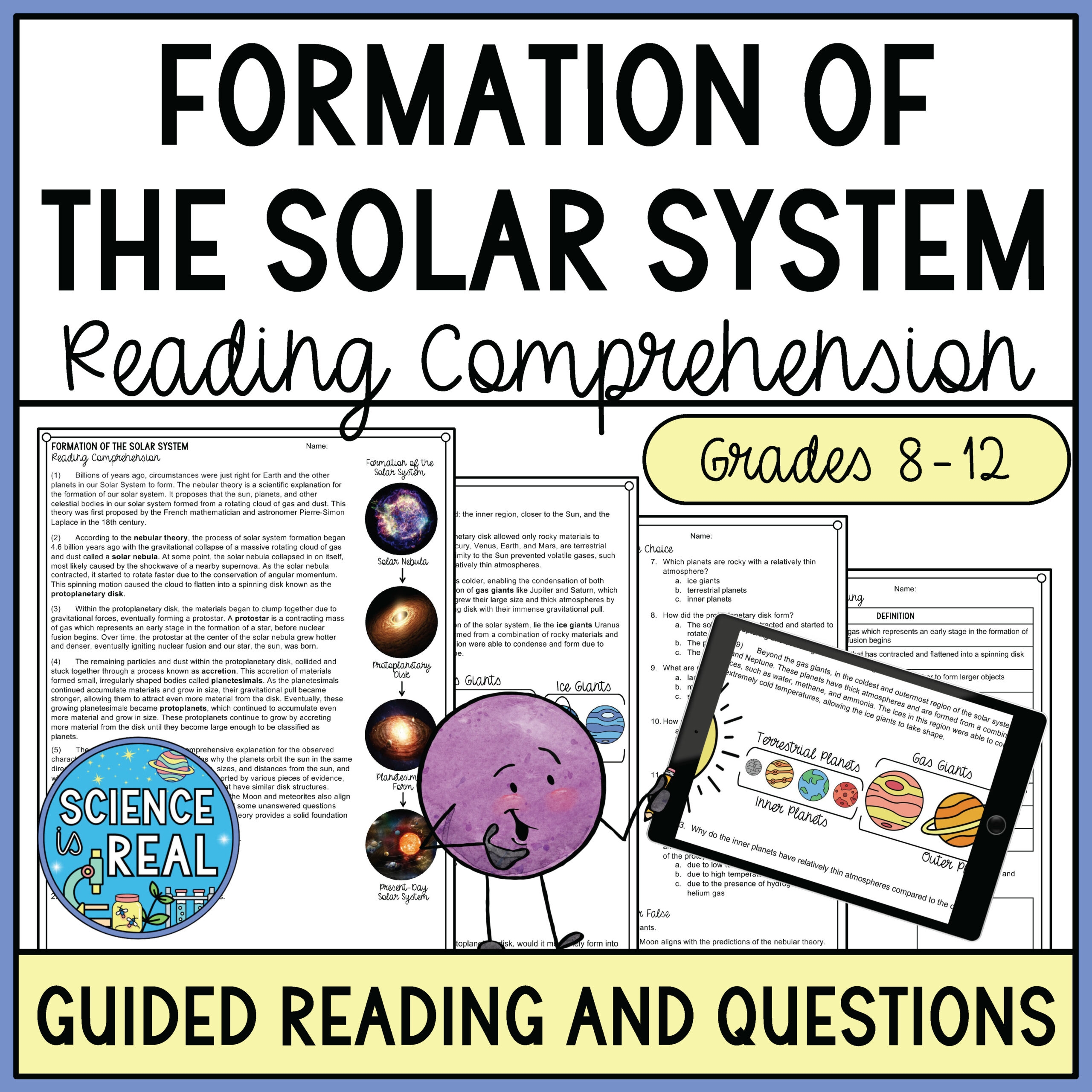 Formation Of The Solar System Reading Comprehension Classful