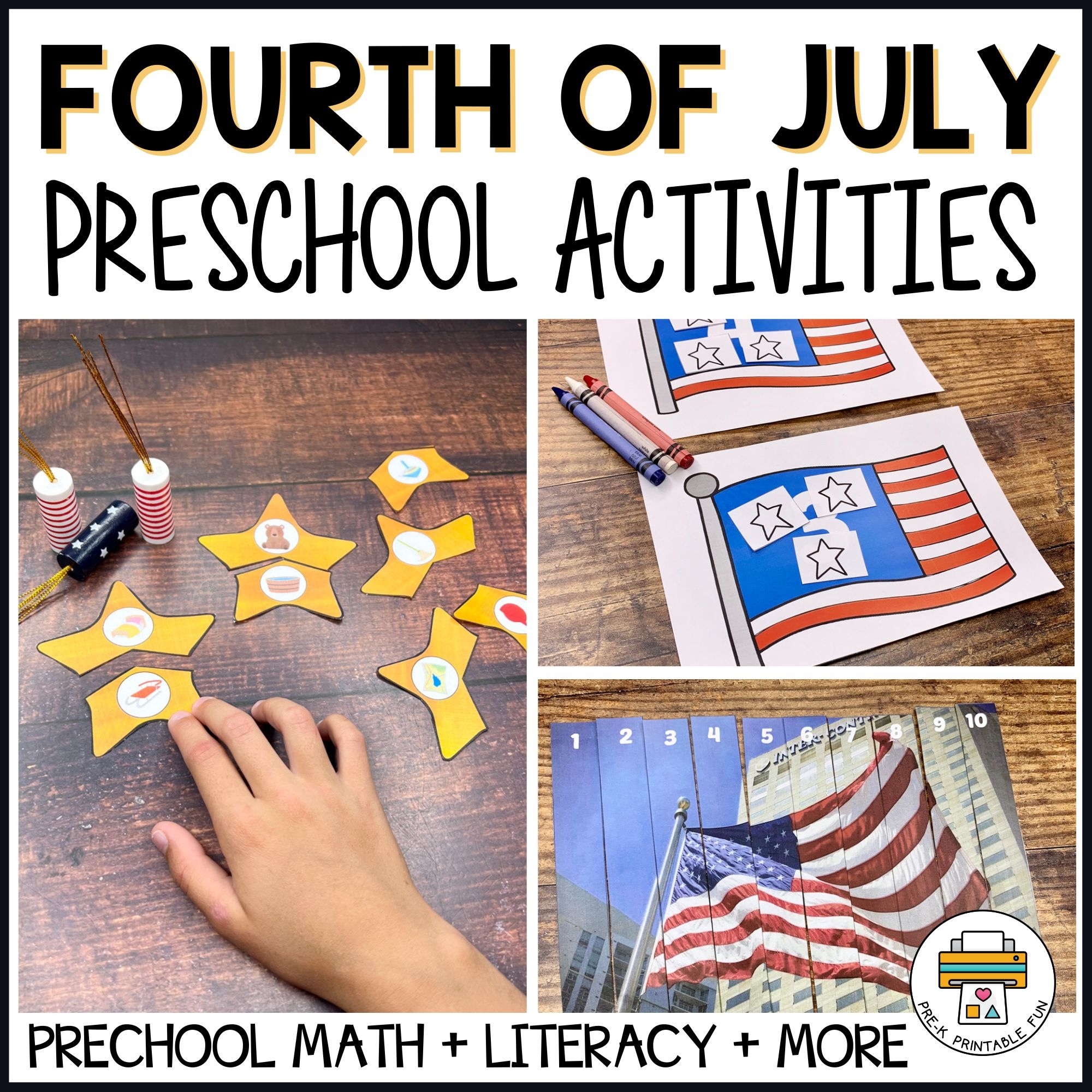 Fourth Of July Preschool Activity Pack