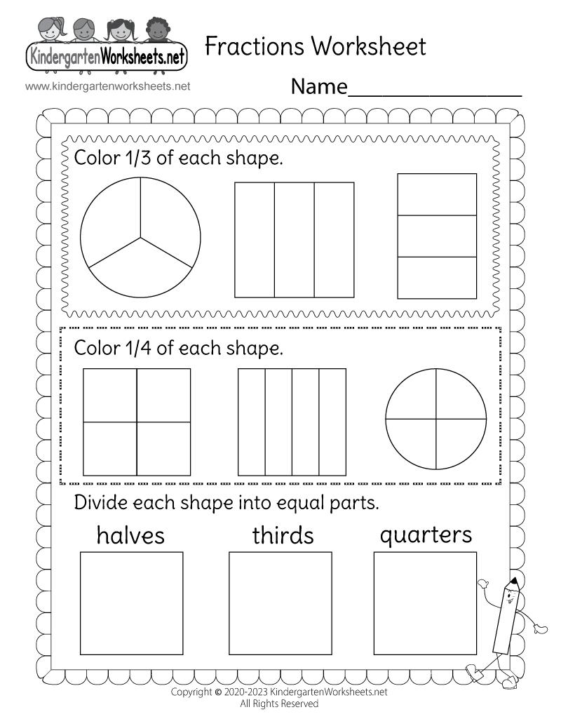 Fractions Worksheet Free Printable Digital U0026 PDF