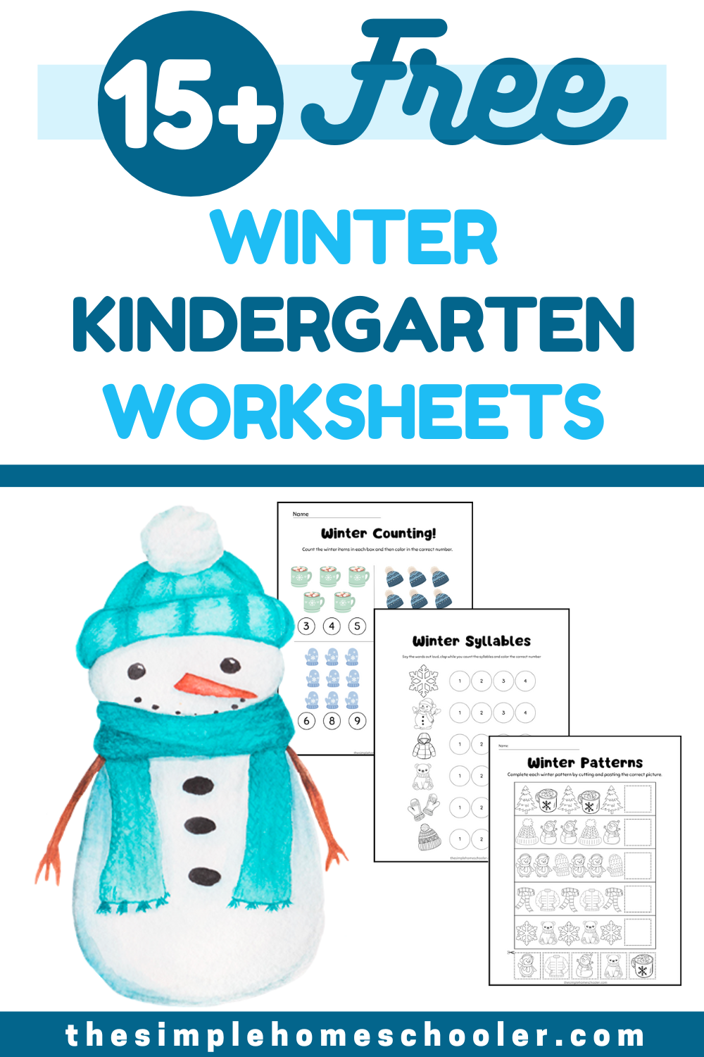 Free Winter Kindergarten Worksheets