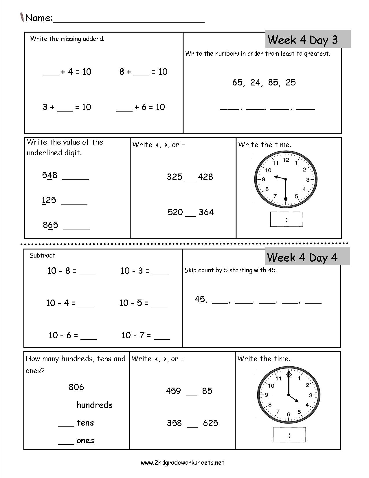 Common Core Math Worksheets For Kindergarten