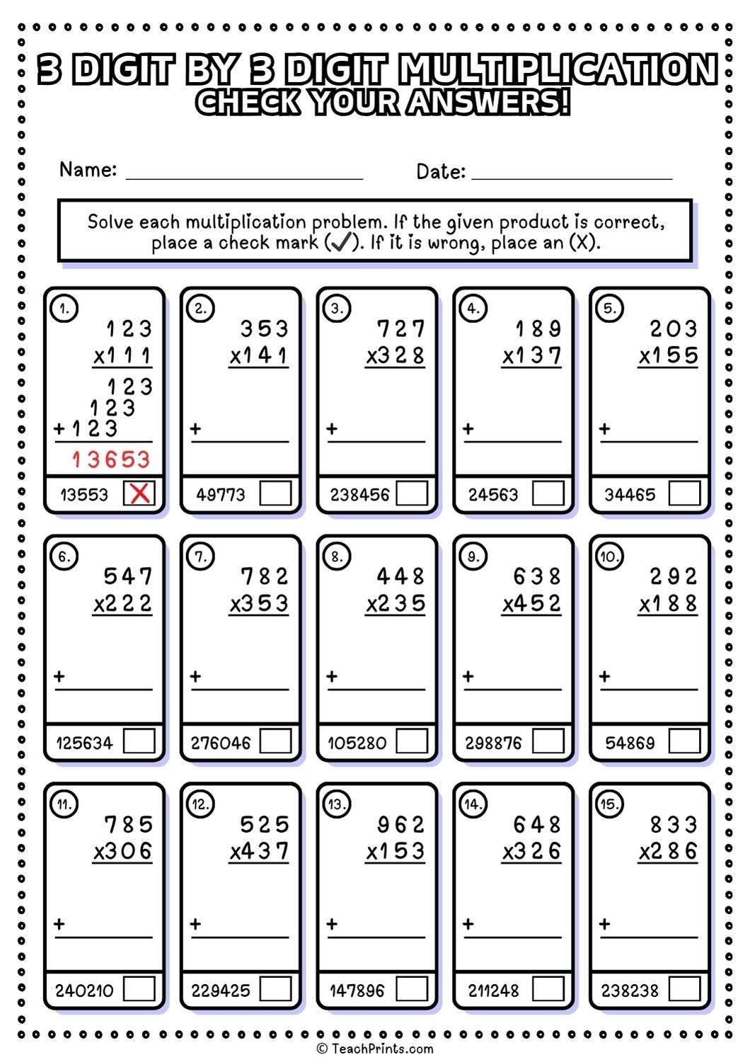 Free 3 Digit By 3 Digit Multiplication Worksheets Teach Prints Free 3 Digit By 3 Digit Multiplication Worksheets Teach Prints
