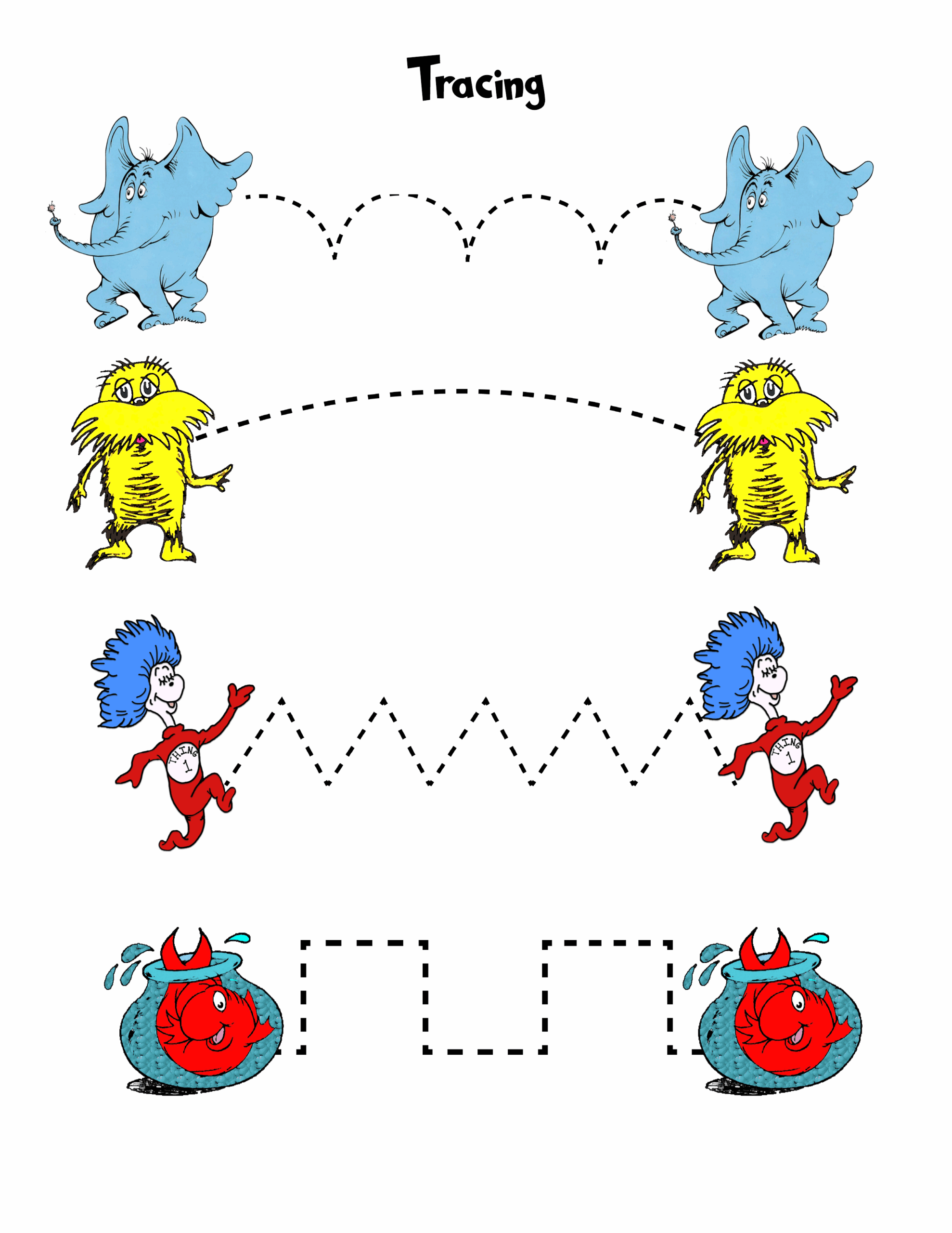 Free 32 Page Dr Seuss Printable Pack For Pre K Thru 1st Grade Worksheets Library