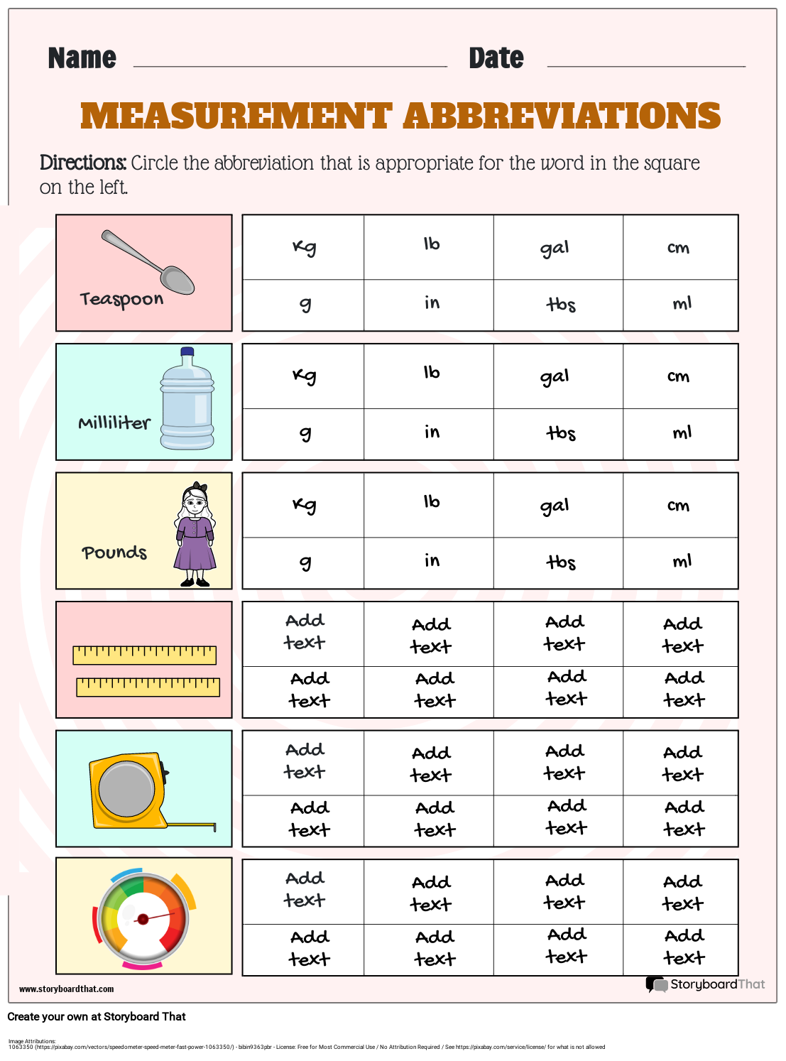 Free Printable Abbreviation Worksheets