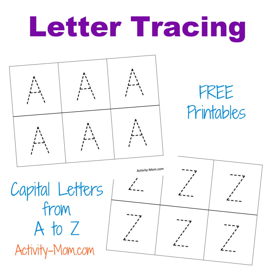Free Alphabet Tracing Worksheets printable The Activity Mom