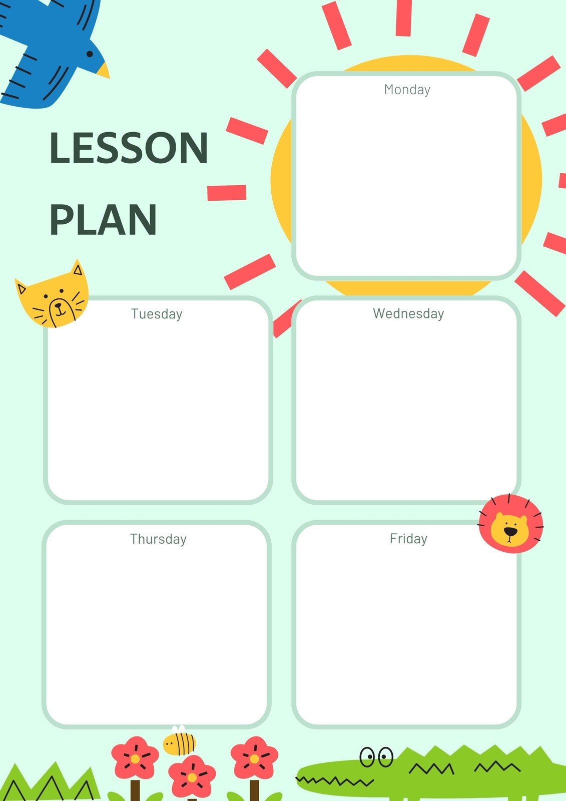 Free And Customizable Art Lesson Plan Templates Canva