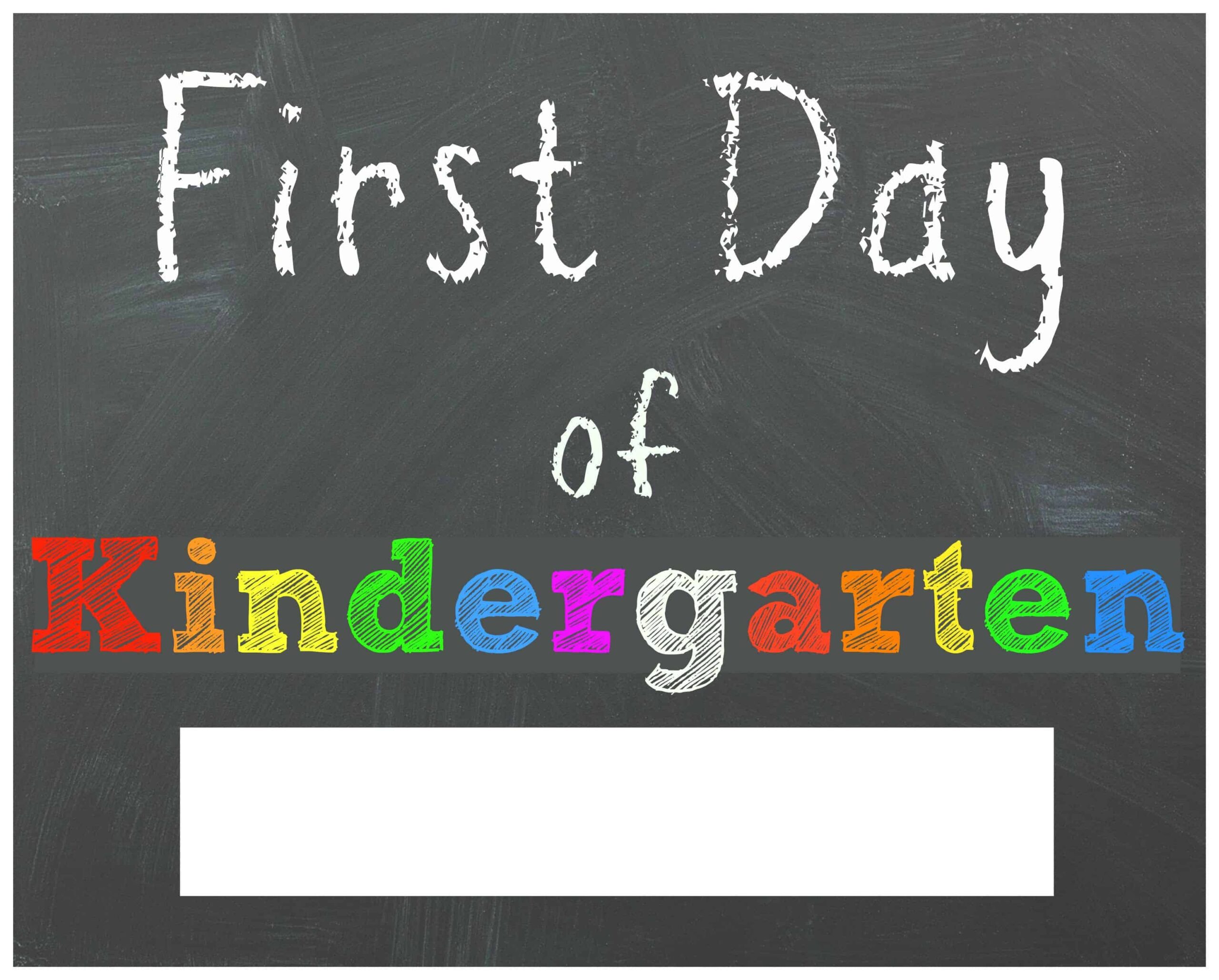 First Day Of Preschool Printable Signs